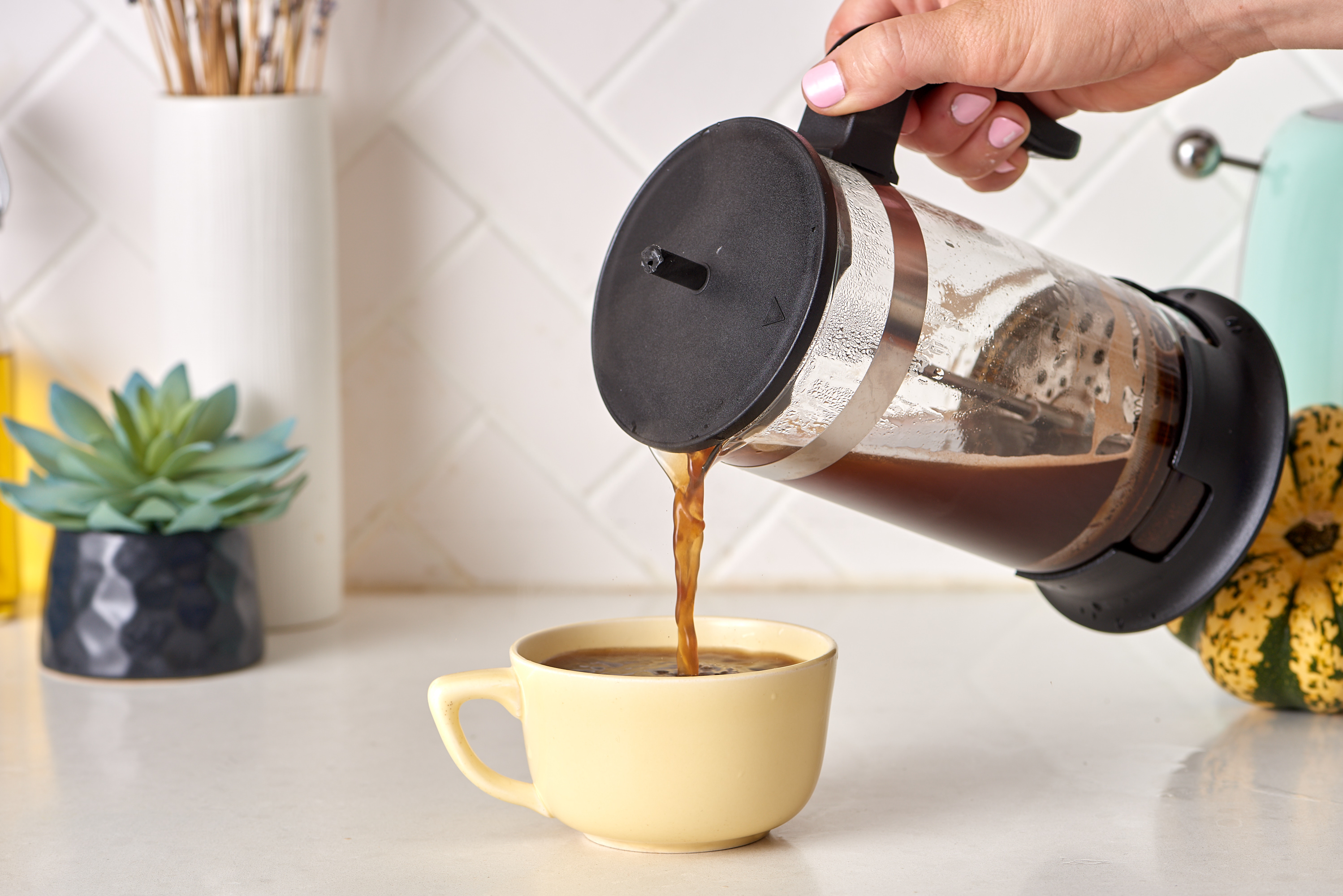 BonJour Coffee & Tea Ceramic French Press - Three Different Directions