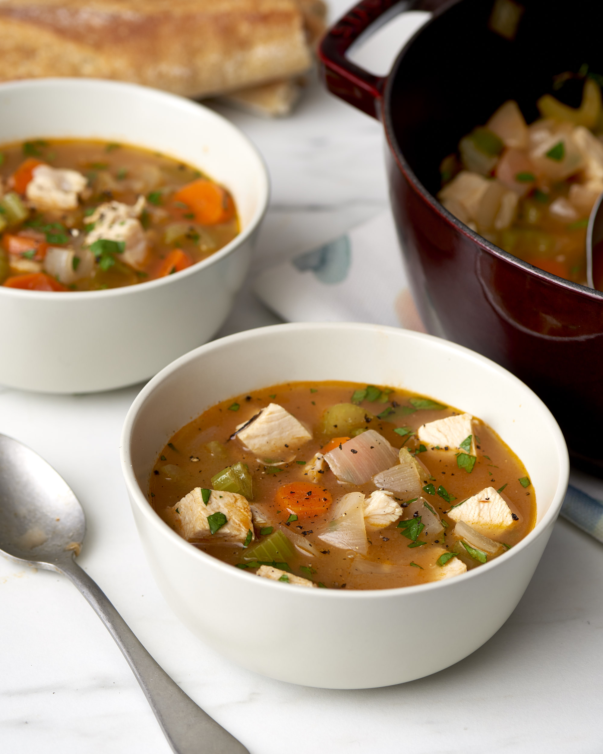 Leftover Turkey Soup with Veggies and Gravy