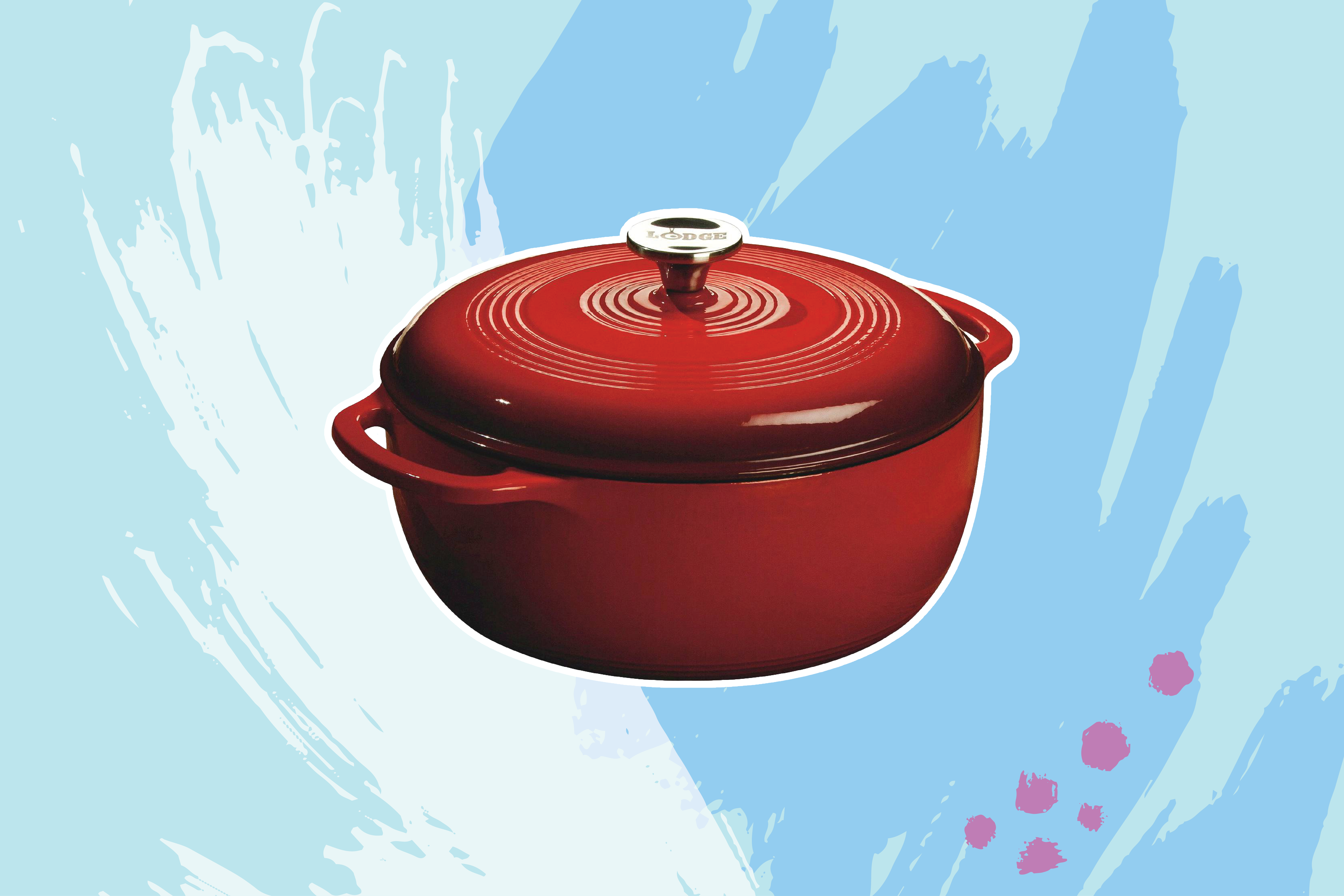 Lodge 7qt Cast Iron Enamel Dutch Oven : Target