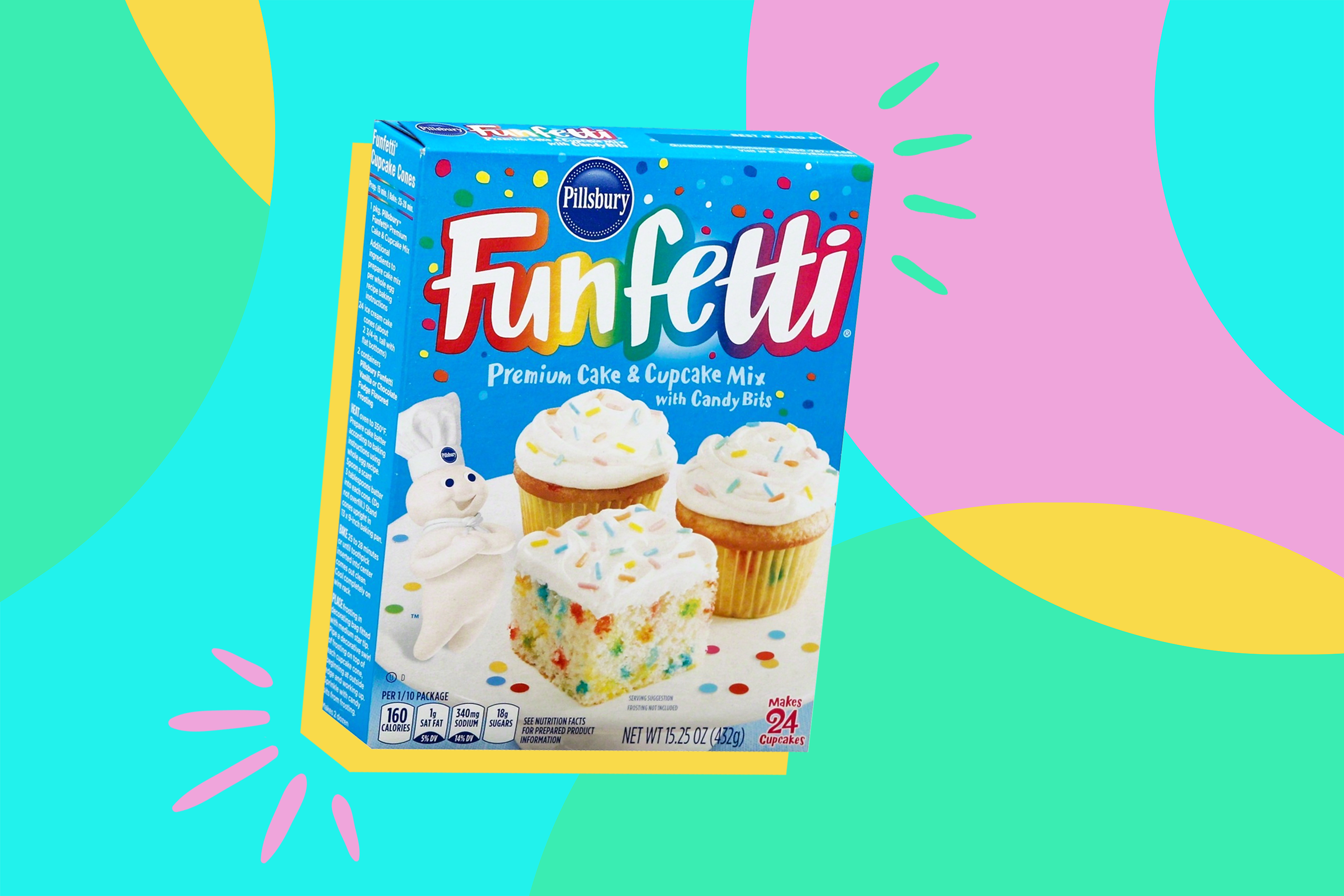 Pillsbury Funfetti Chocolate Cake Mix with Candy Bits, 15.25 Oz Box -  Walmart.com