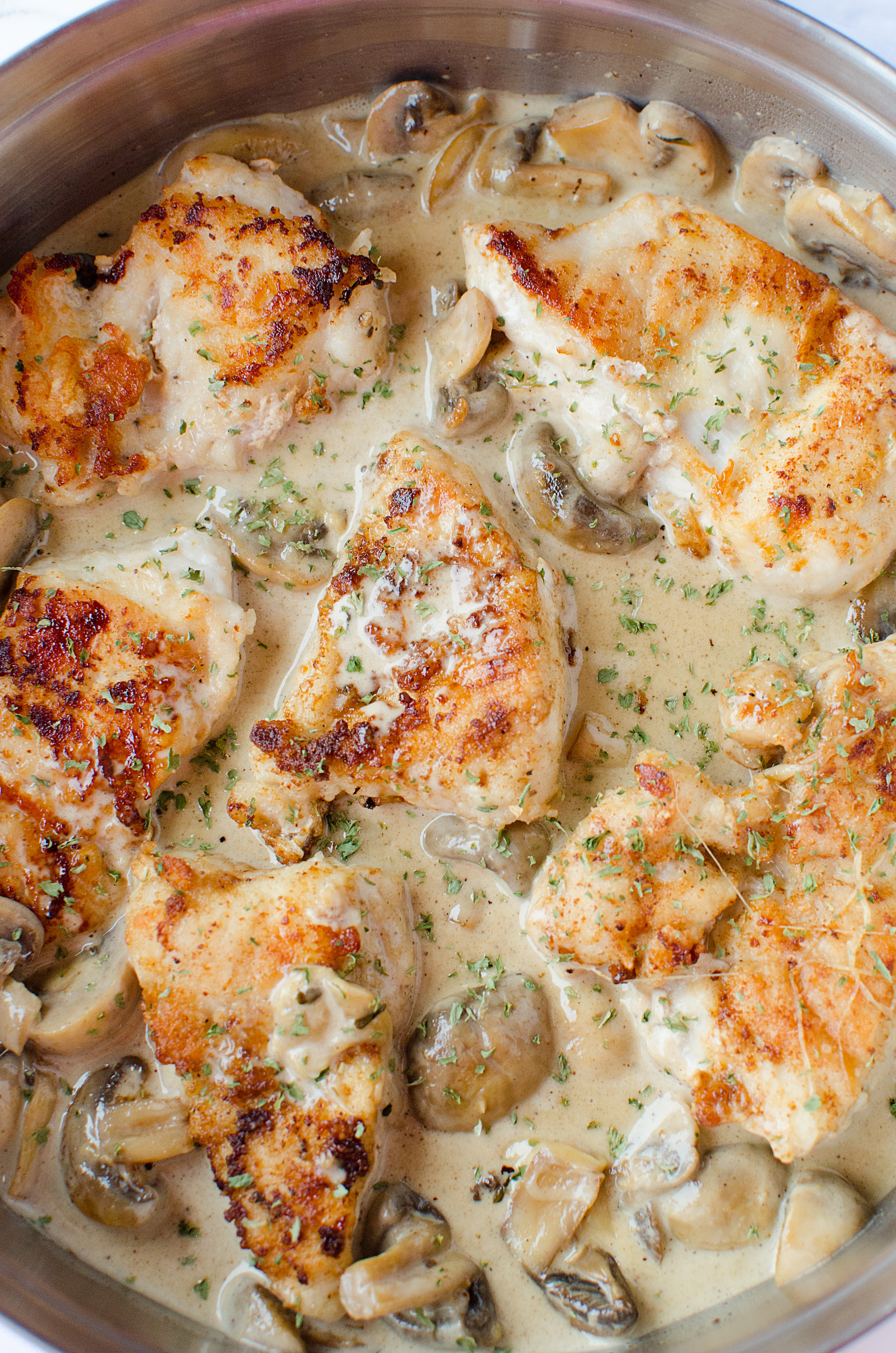 This Creamy Mushroom Asiago Chicken Is a Masterpiece