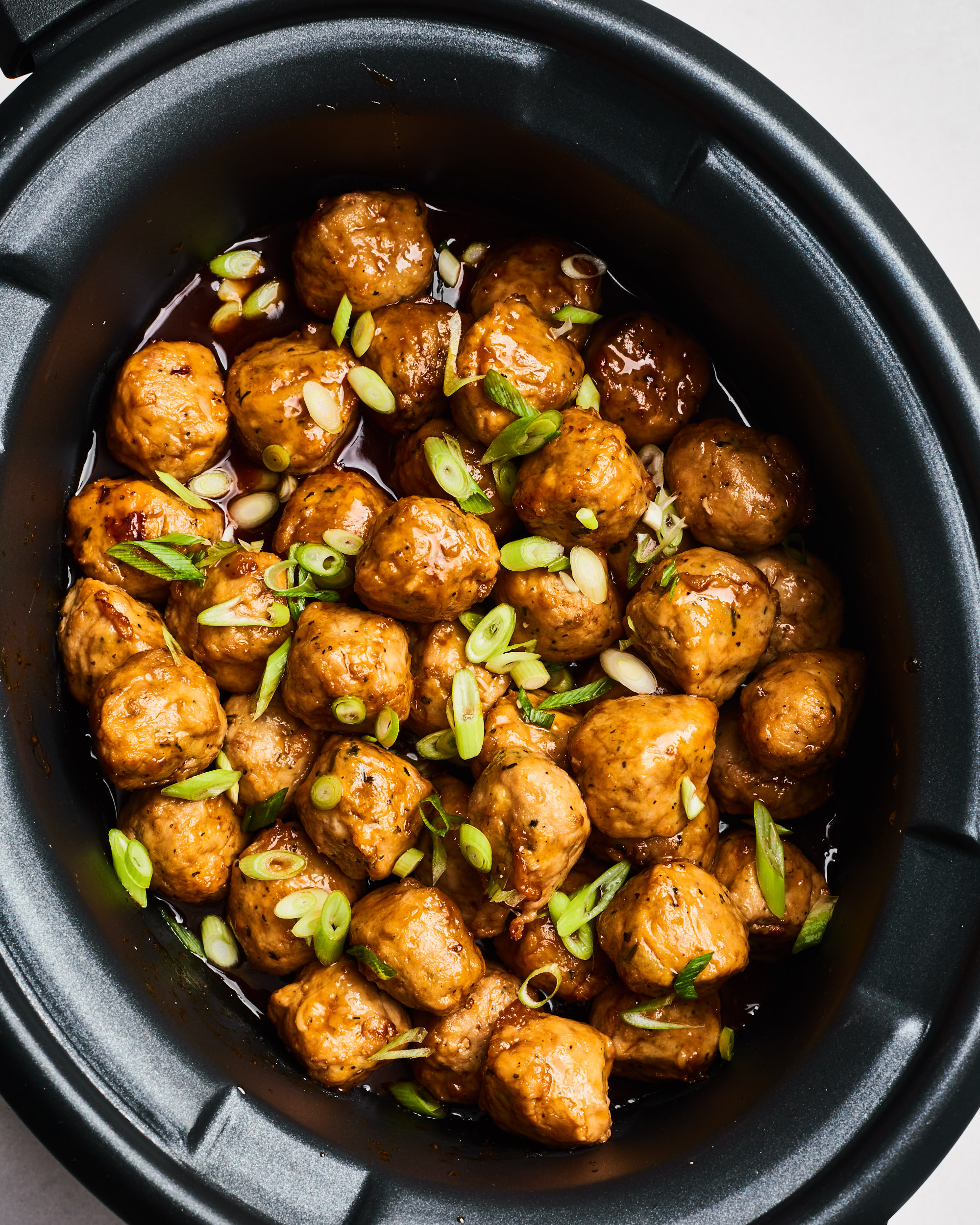 Honey Garlic Crockpot Meatballs - The Chunky Chef