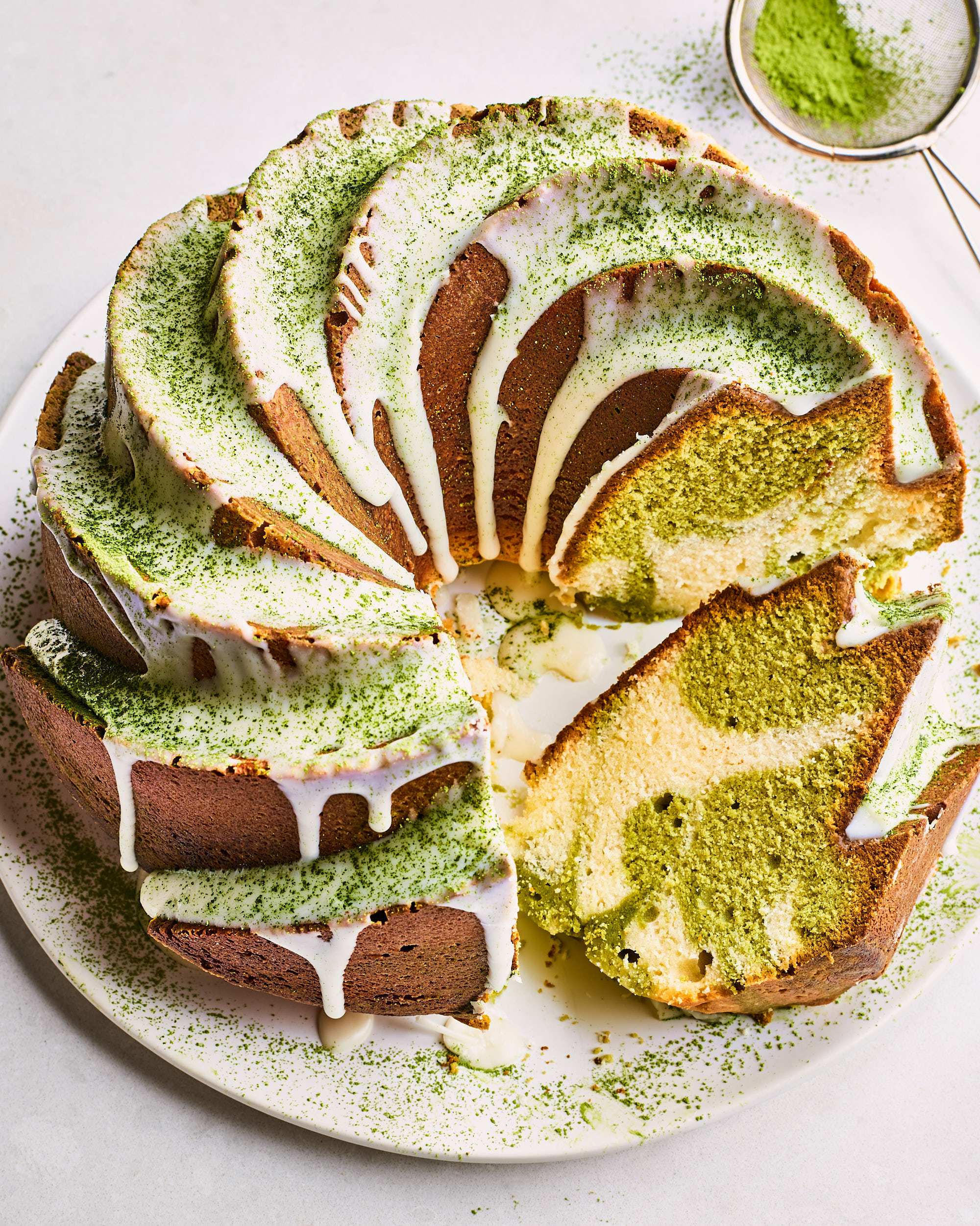 Vanilla Matcha Marble Cake