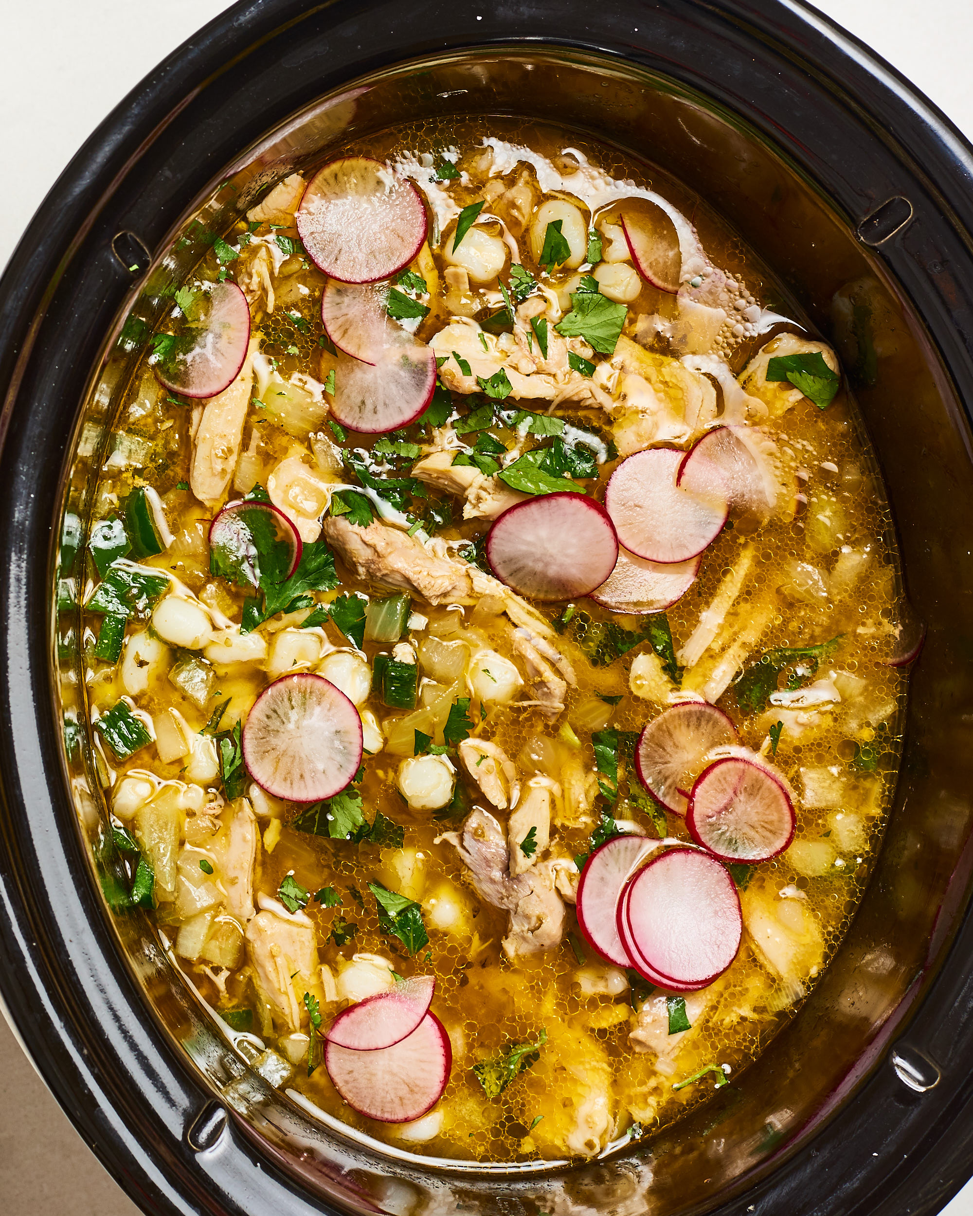 Chicken pozole crockpot recipe