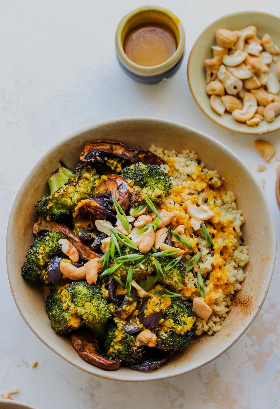 Roasted Vegetable Quinoa Bowls