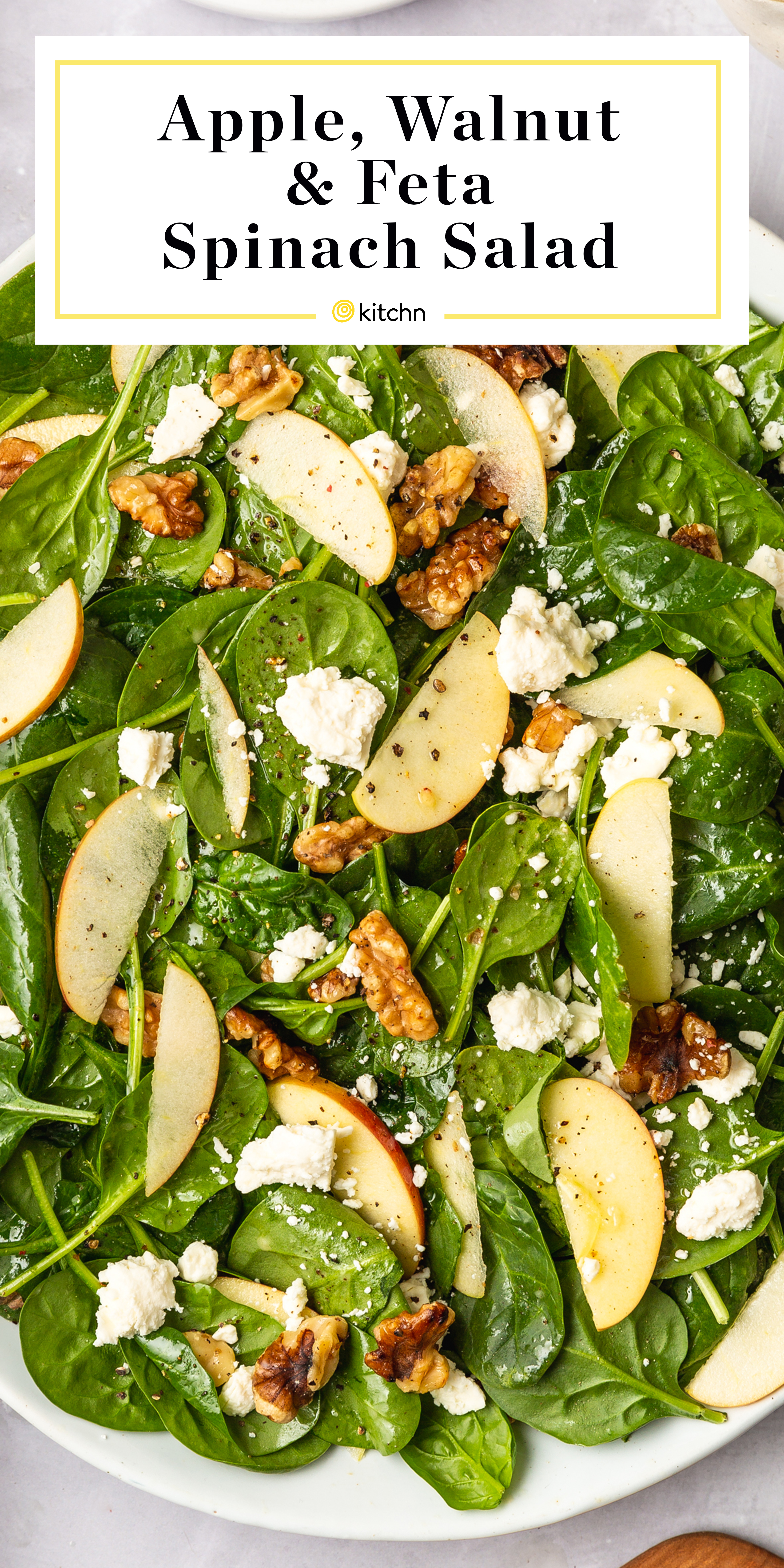 Recipe: Easy Spinach Salad with Apples, Walnuts, and Feta ...