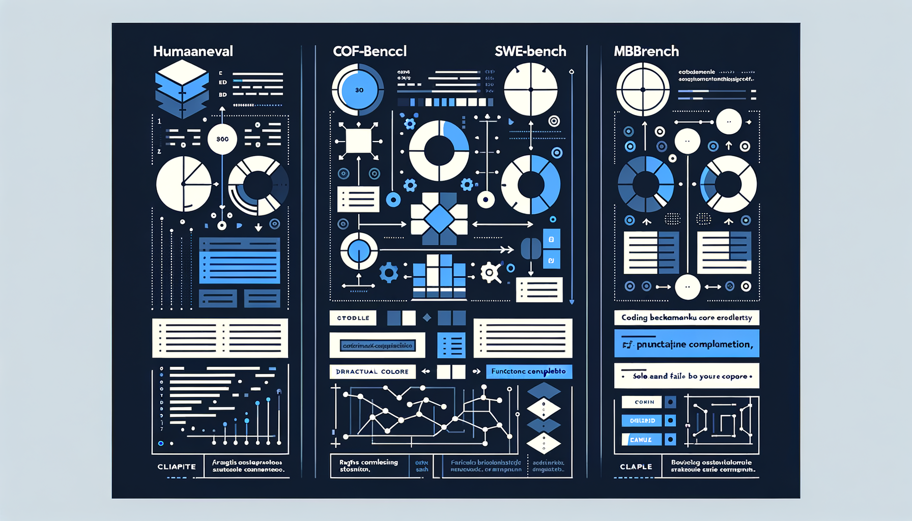 Coding benchmarks — HumanEval, SWE-bench, MBPP