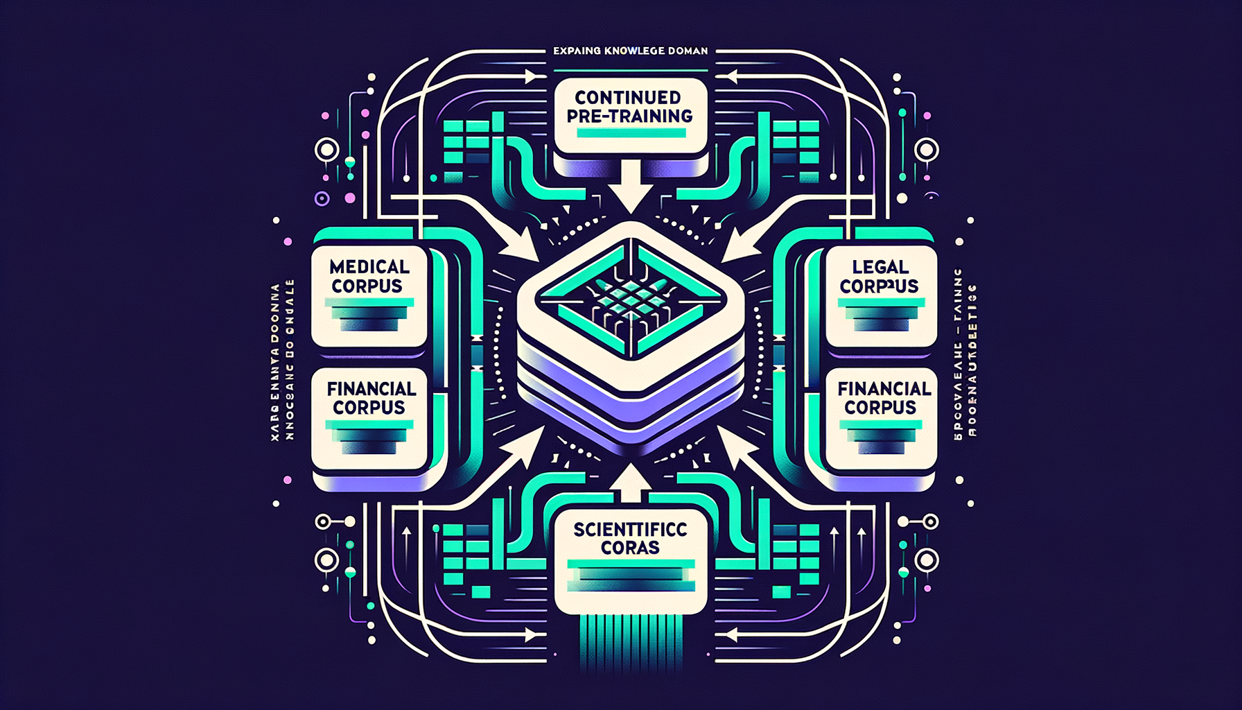 Continued pre-training — expanding a model's knowledge domain