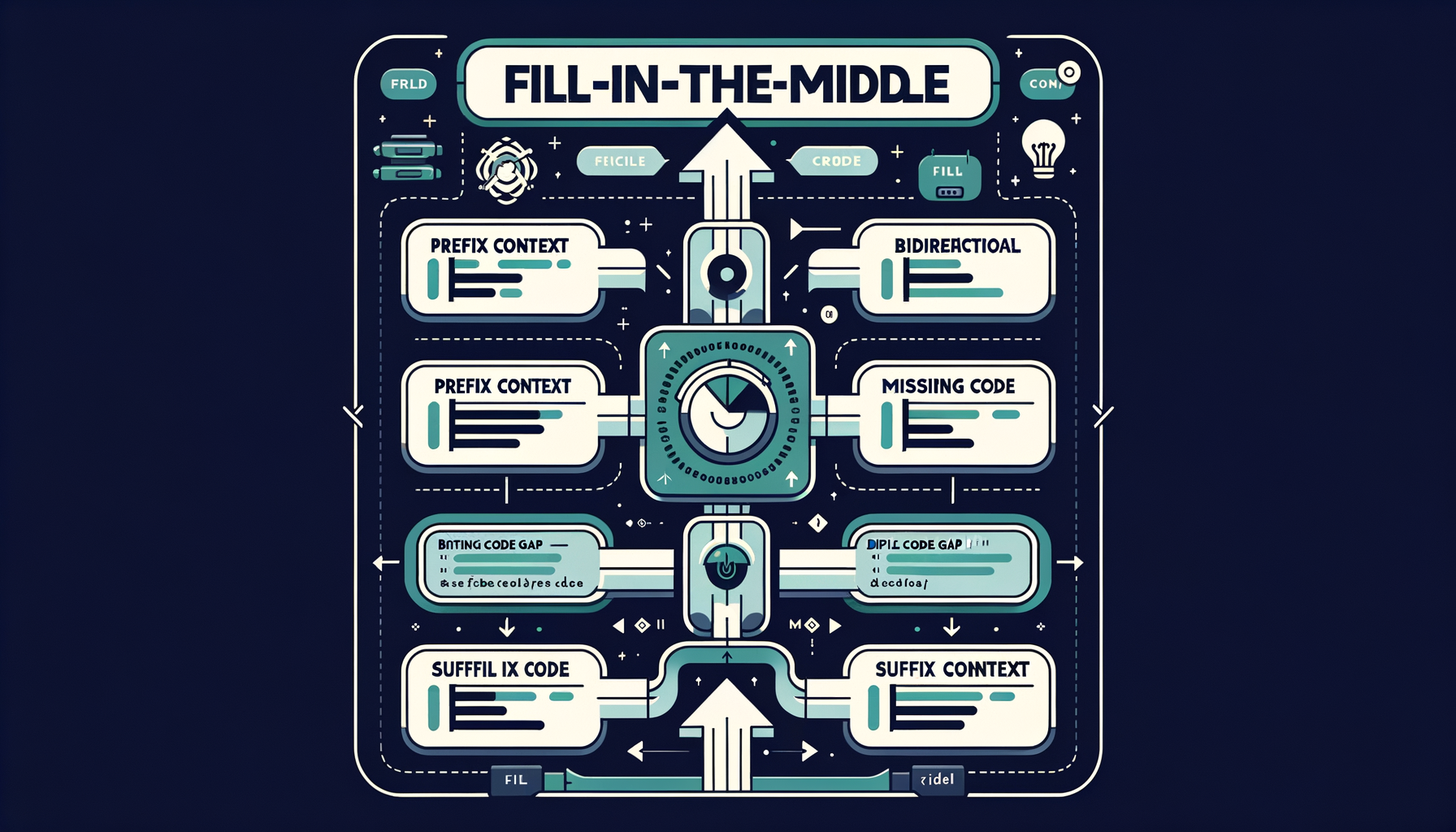Fill-in-the-middle (FIM) — bidirectional code completion