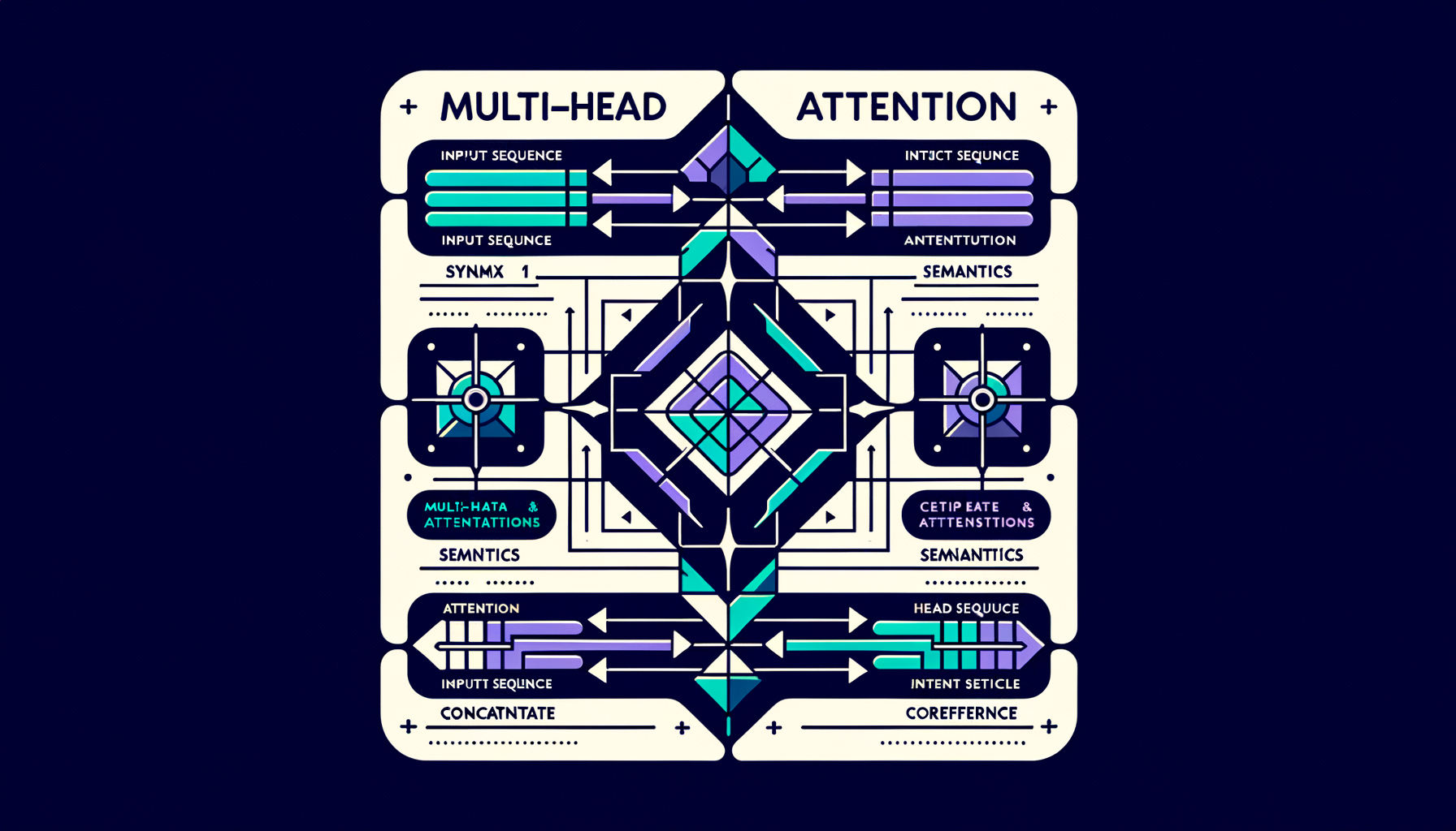 Multi-head attention — parallel perspectives on the same input