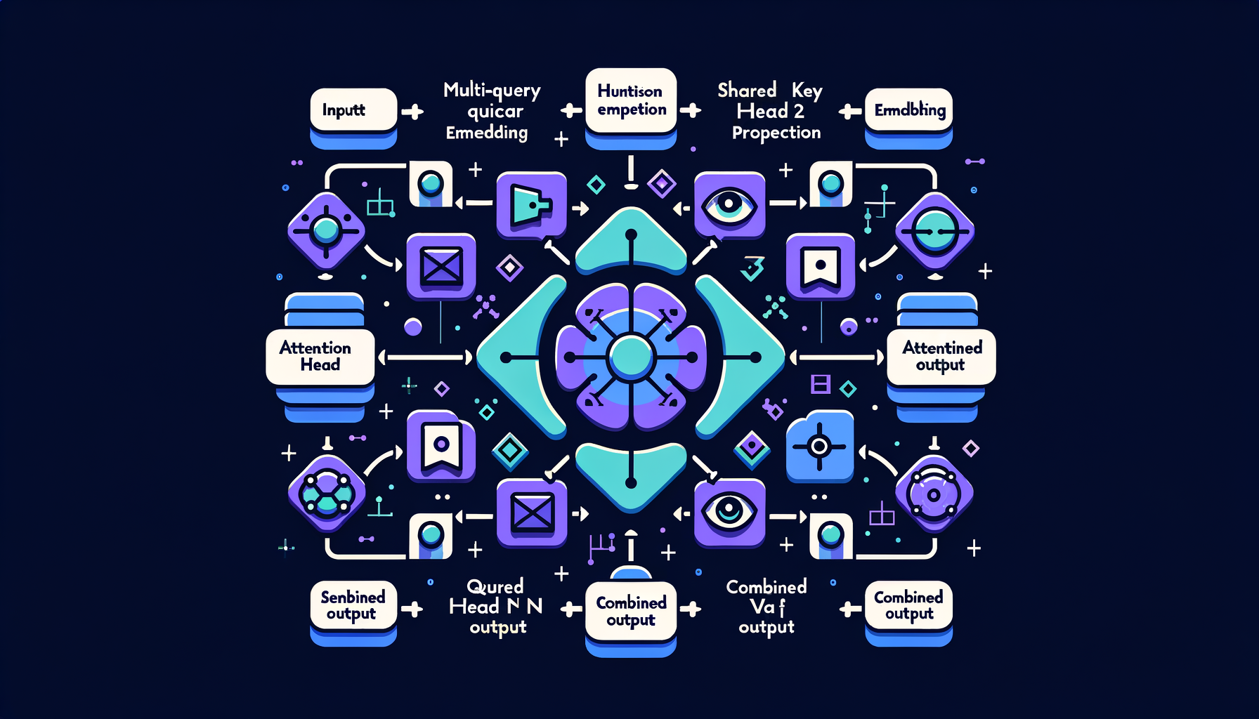 Multi-Query Attention (MQA) — sharing K/V across all heads