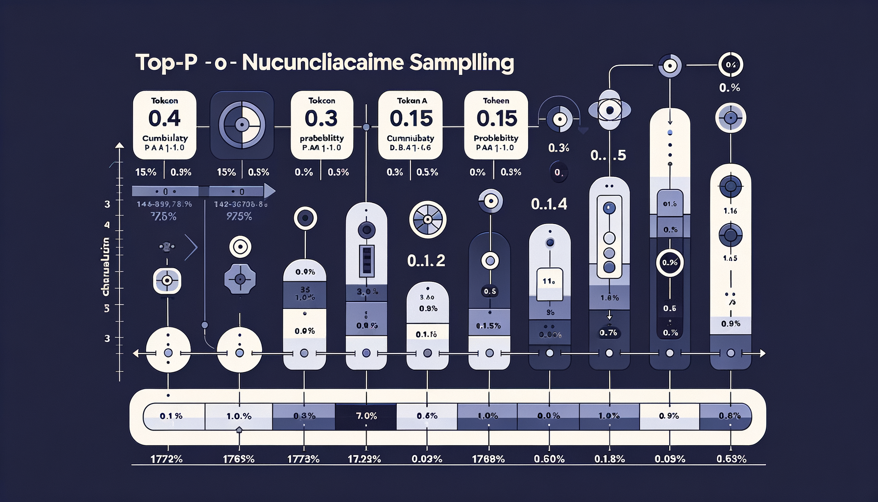 Top-p (nucleus) sampling — dynamic probability cutoff