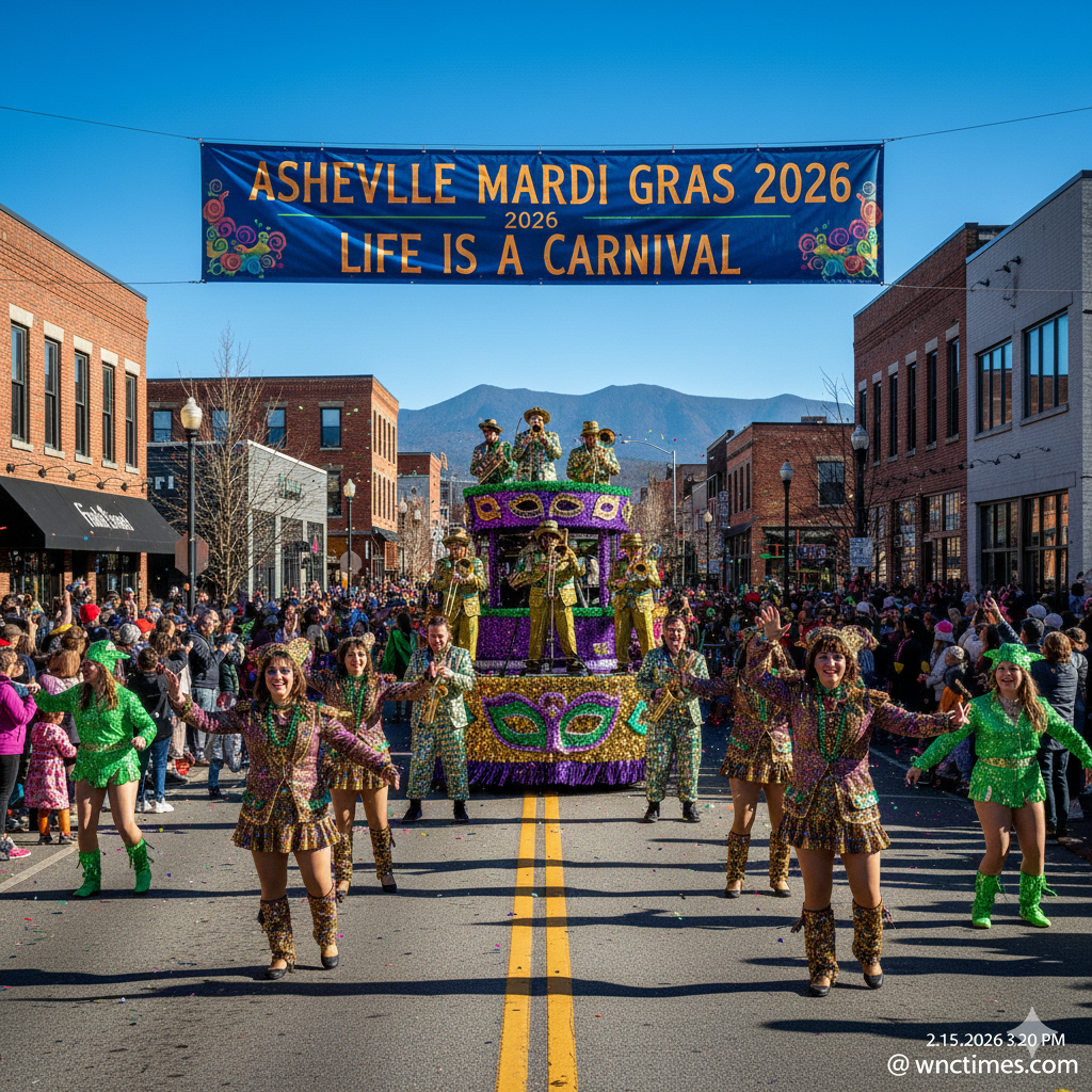South Slope Mardi Gras Parade Route & Time Announced by Asheville