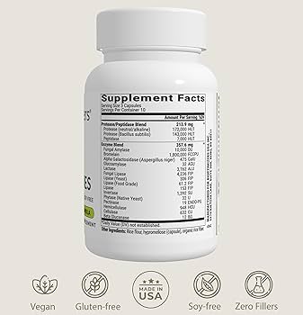 BiOptimizers MassZymes Supplement Facts