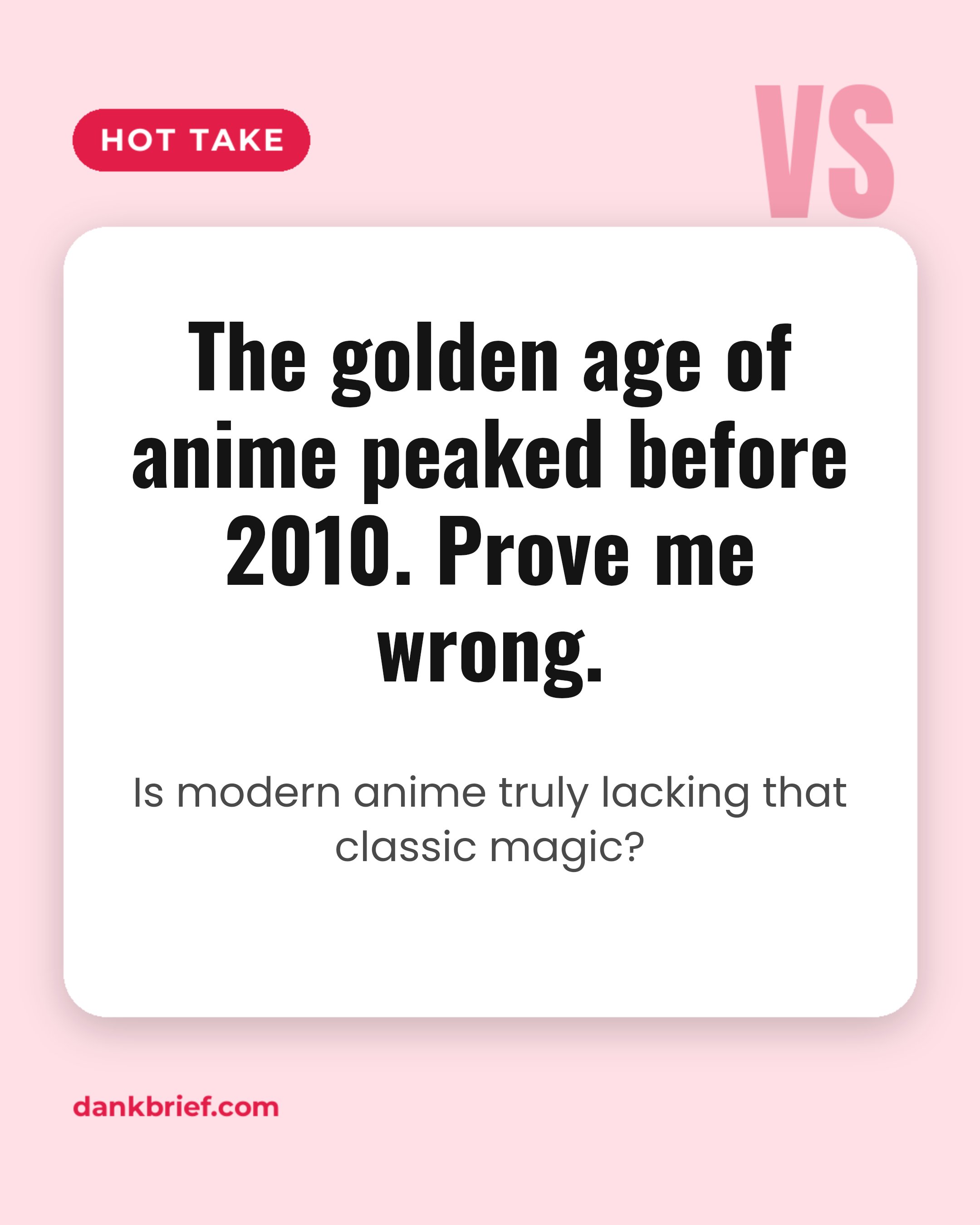 HOT TAKE: ANIME'S GOLDEN AGE IS OVER