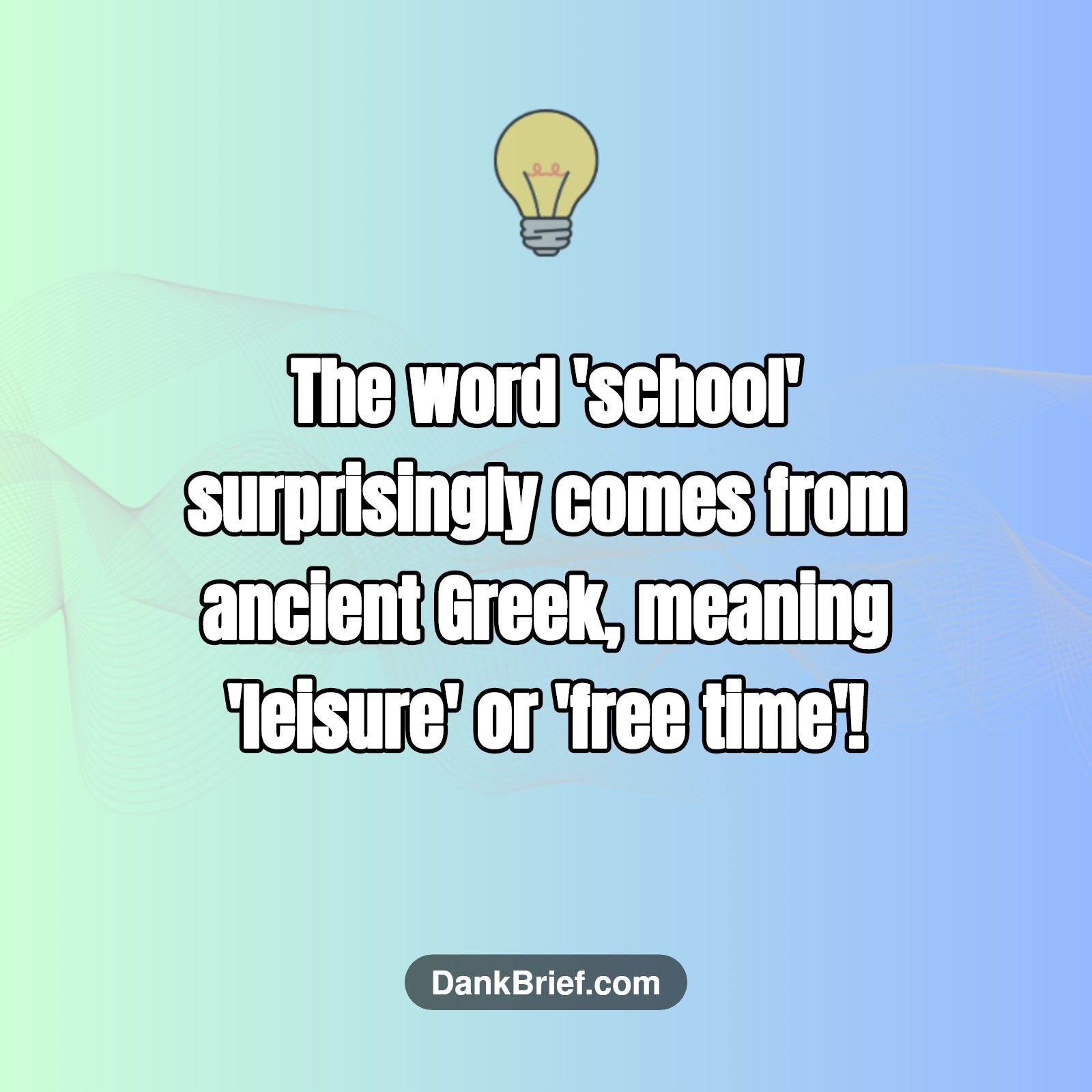Did You Know… The Origin of 'School' Is Wild?