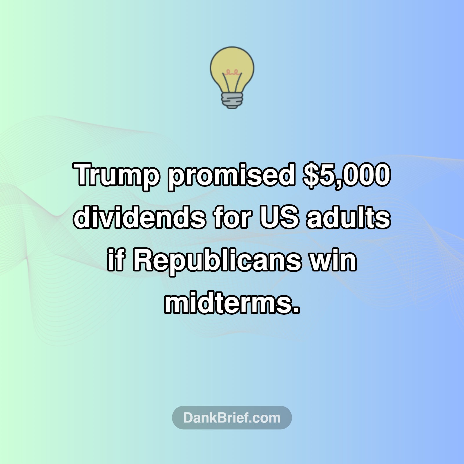 Trump's Midterm Money Pledge