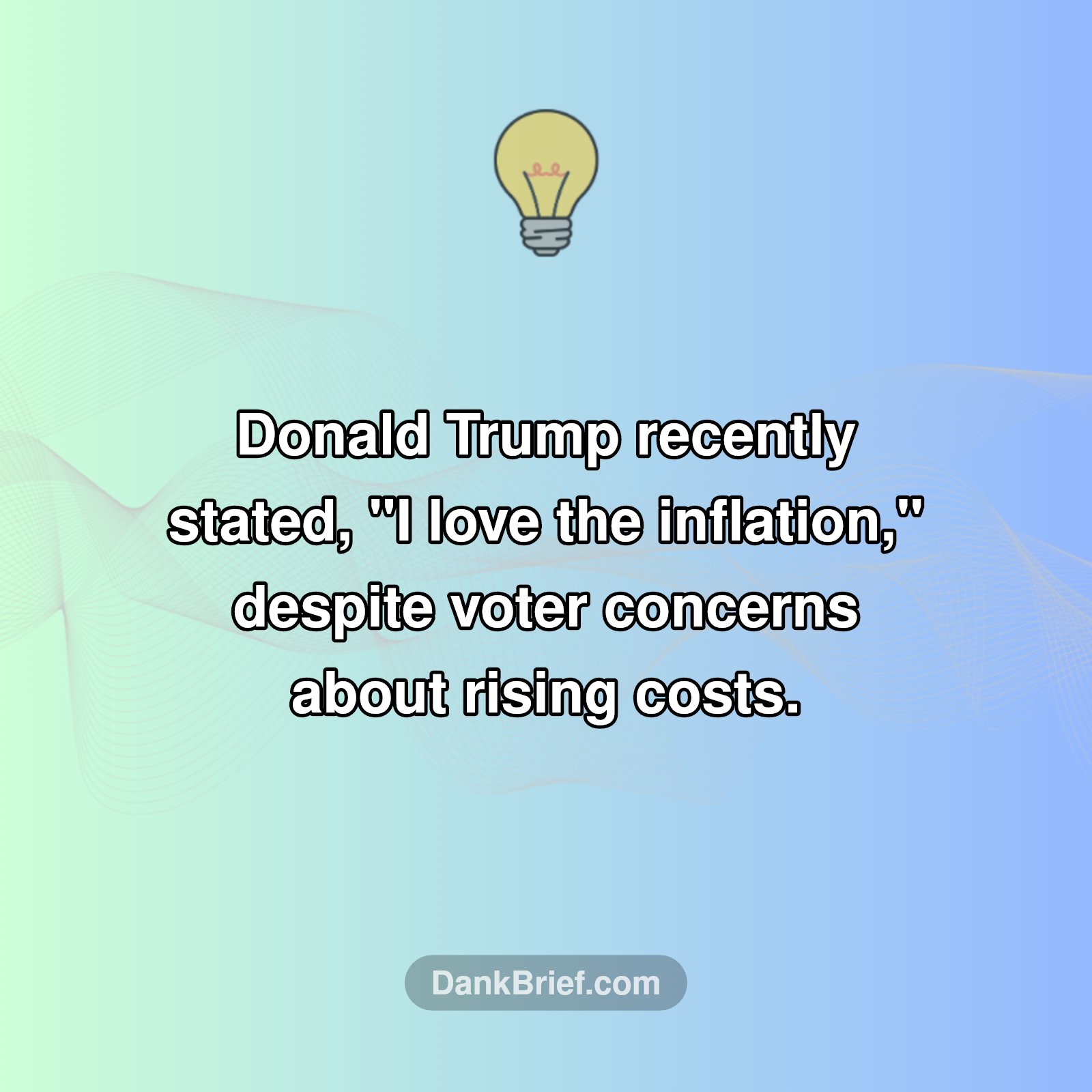 Politics Shocker: A New Take on Inflation