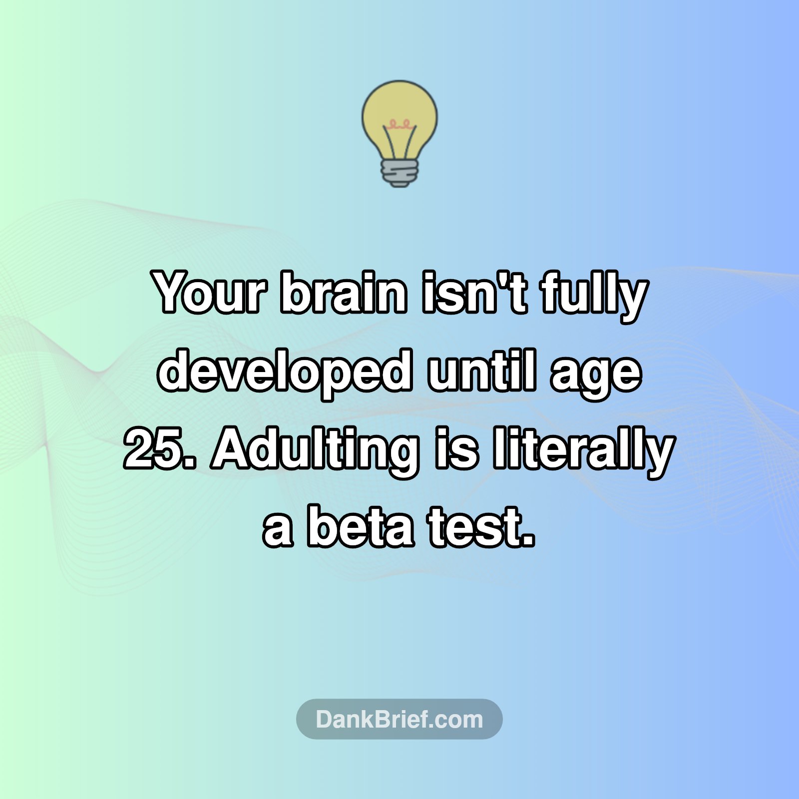 Adulting Truth Bomb: Your Brain's Not Done Yet!