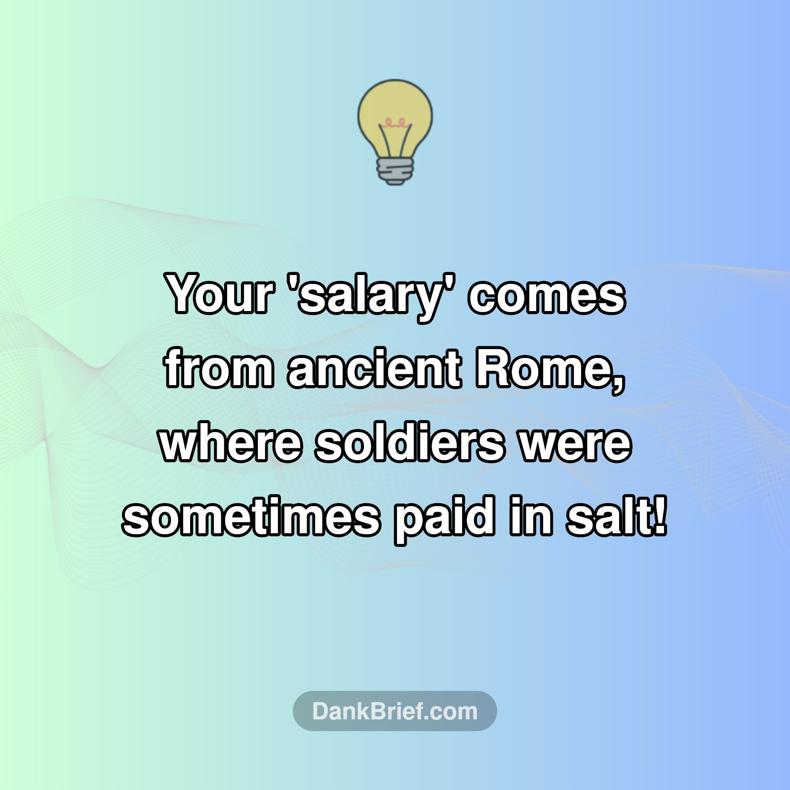 Salty Paycheck Origins?!