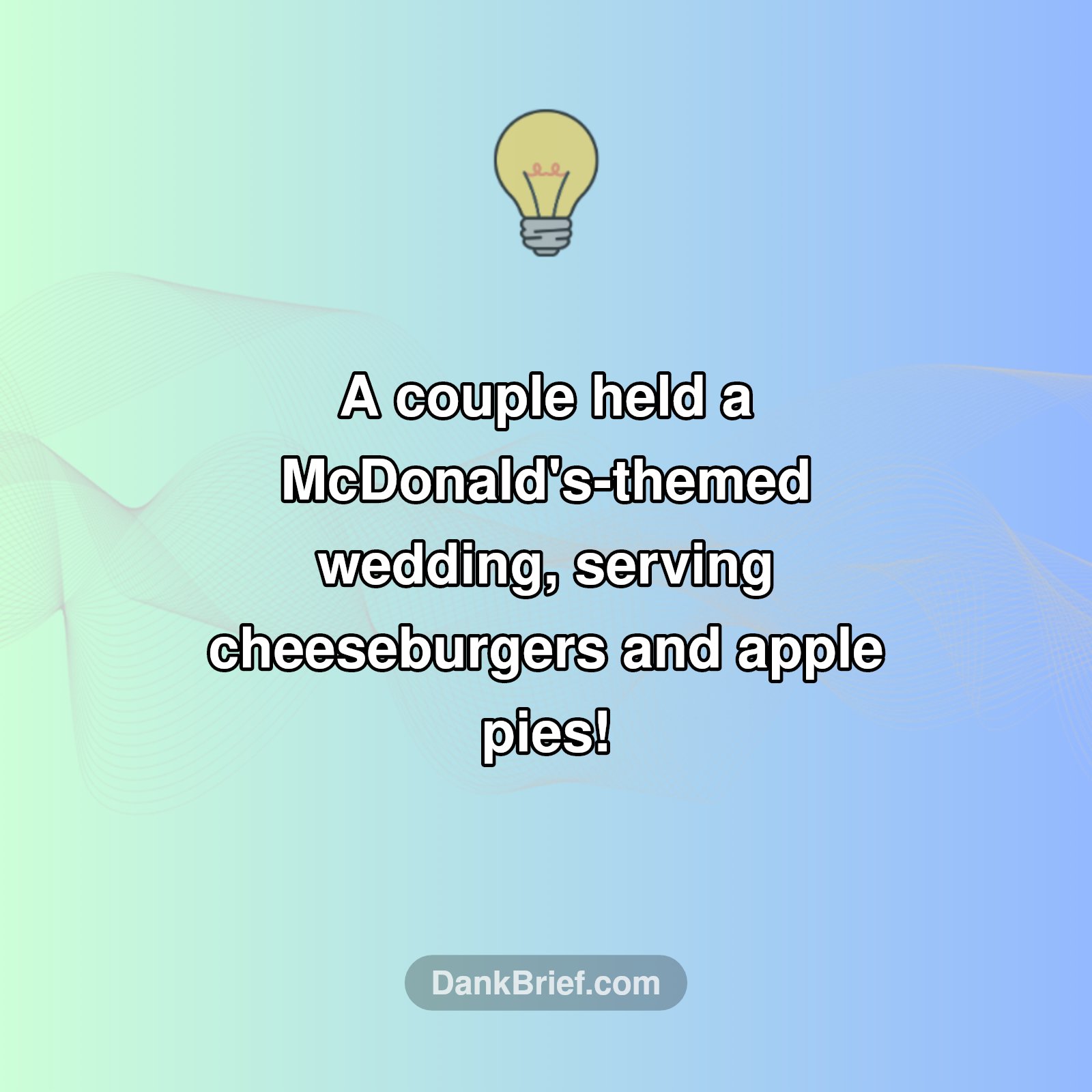 McDonald's-Themed Wedding?!