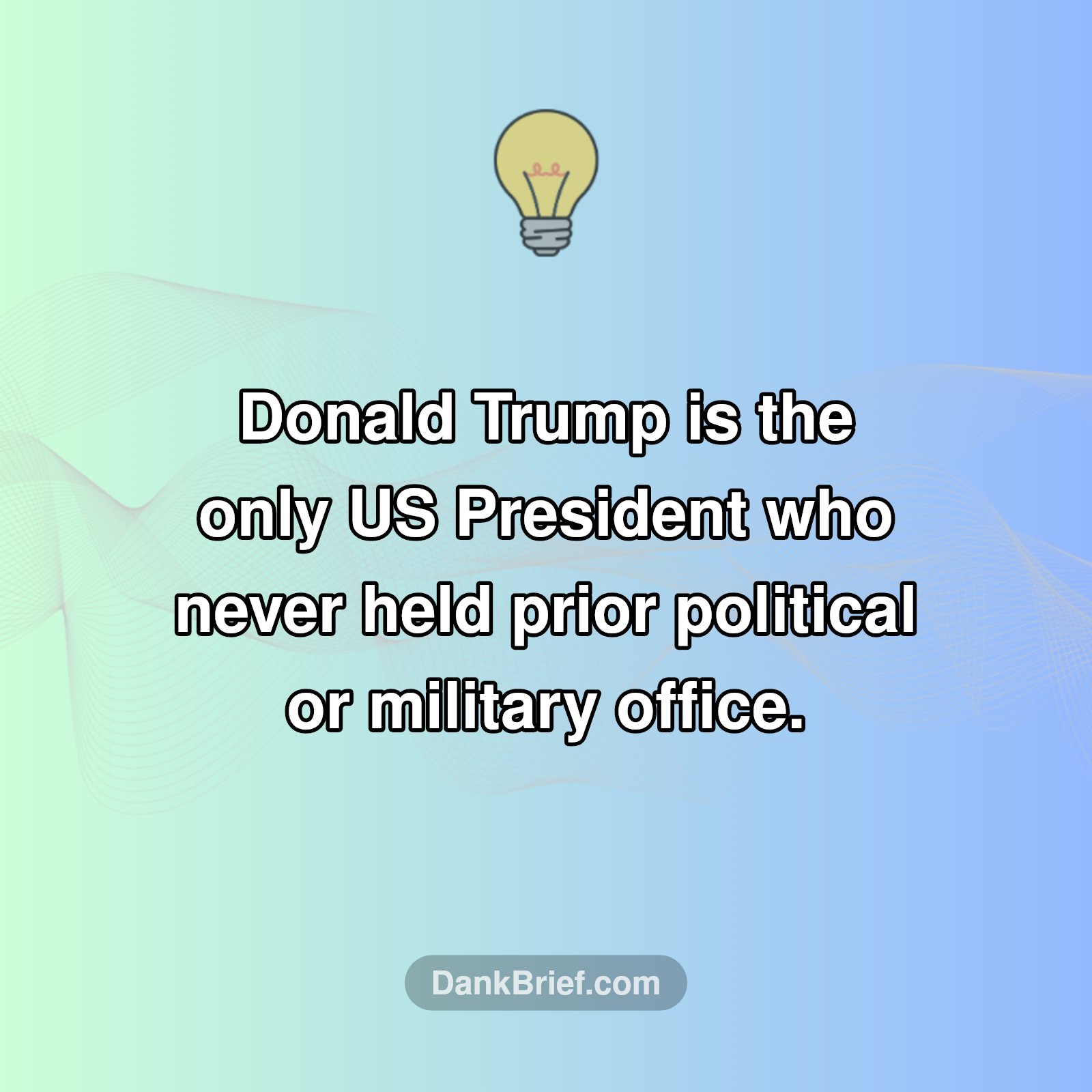 No Prior Political Gig?