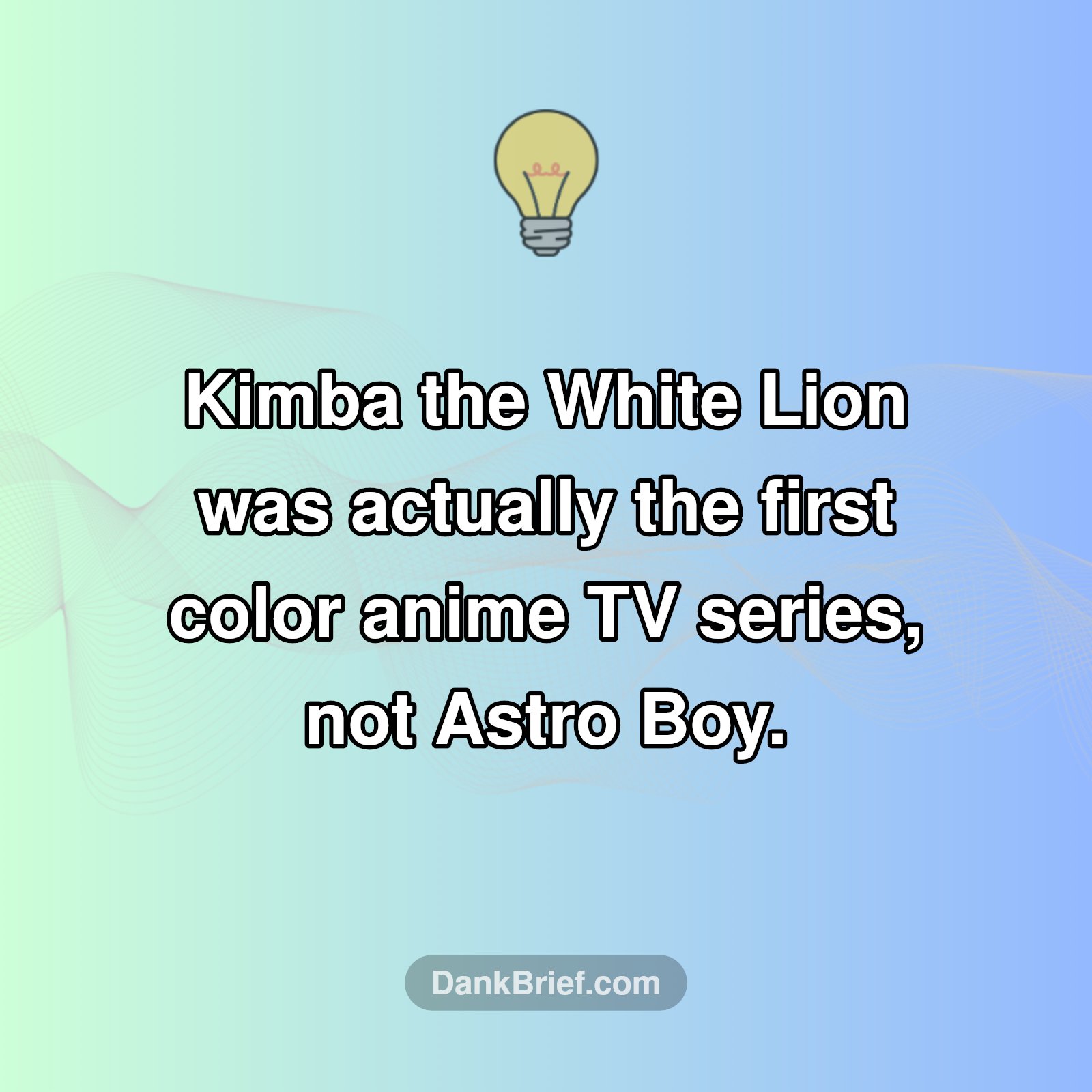 Anime Fact Alert!