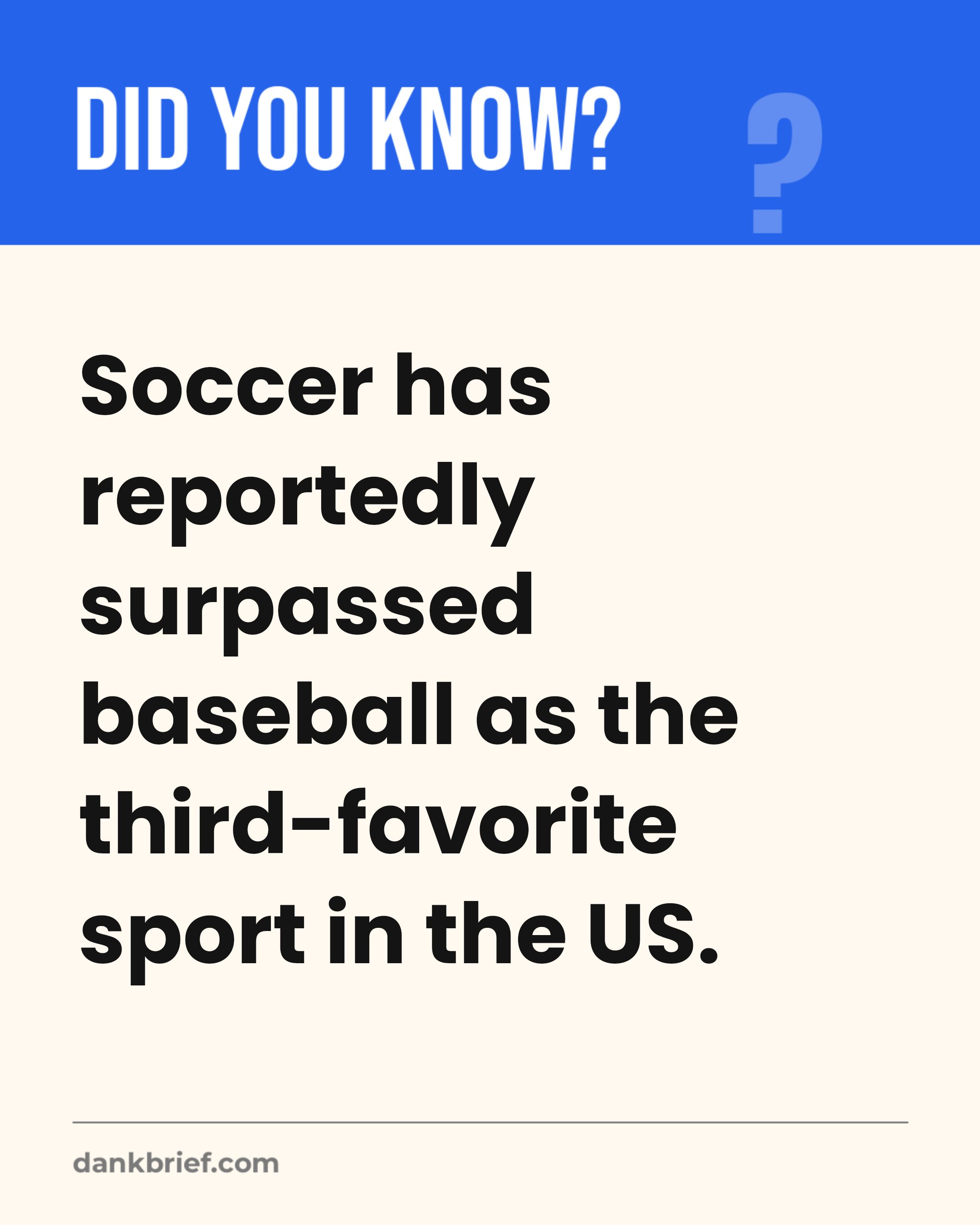 Soccer Nabs Bronze in US Sports Popularity