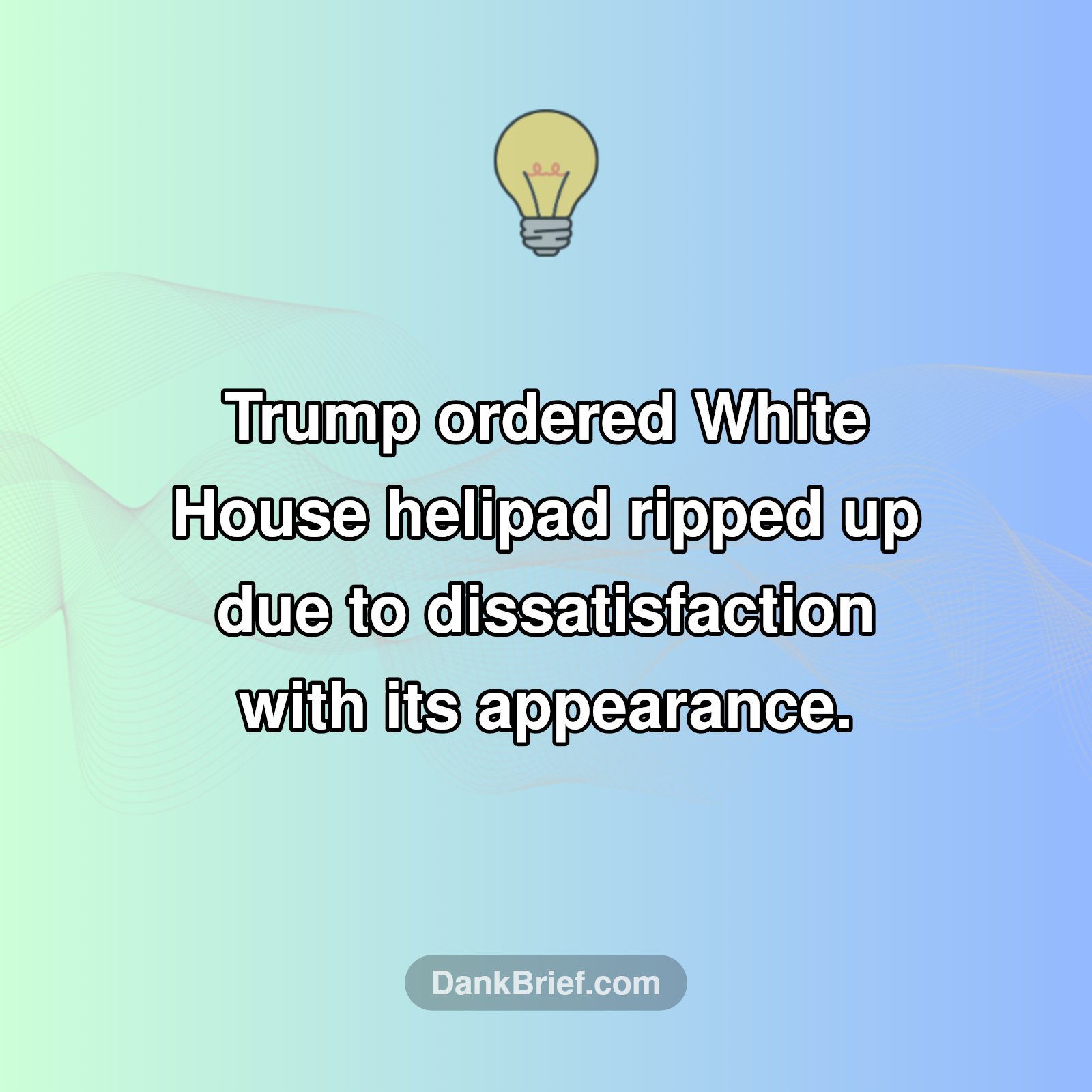 White House Helipad Redo?!
