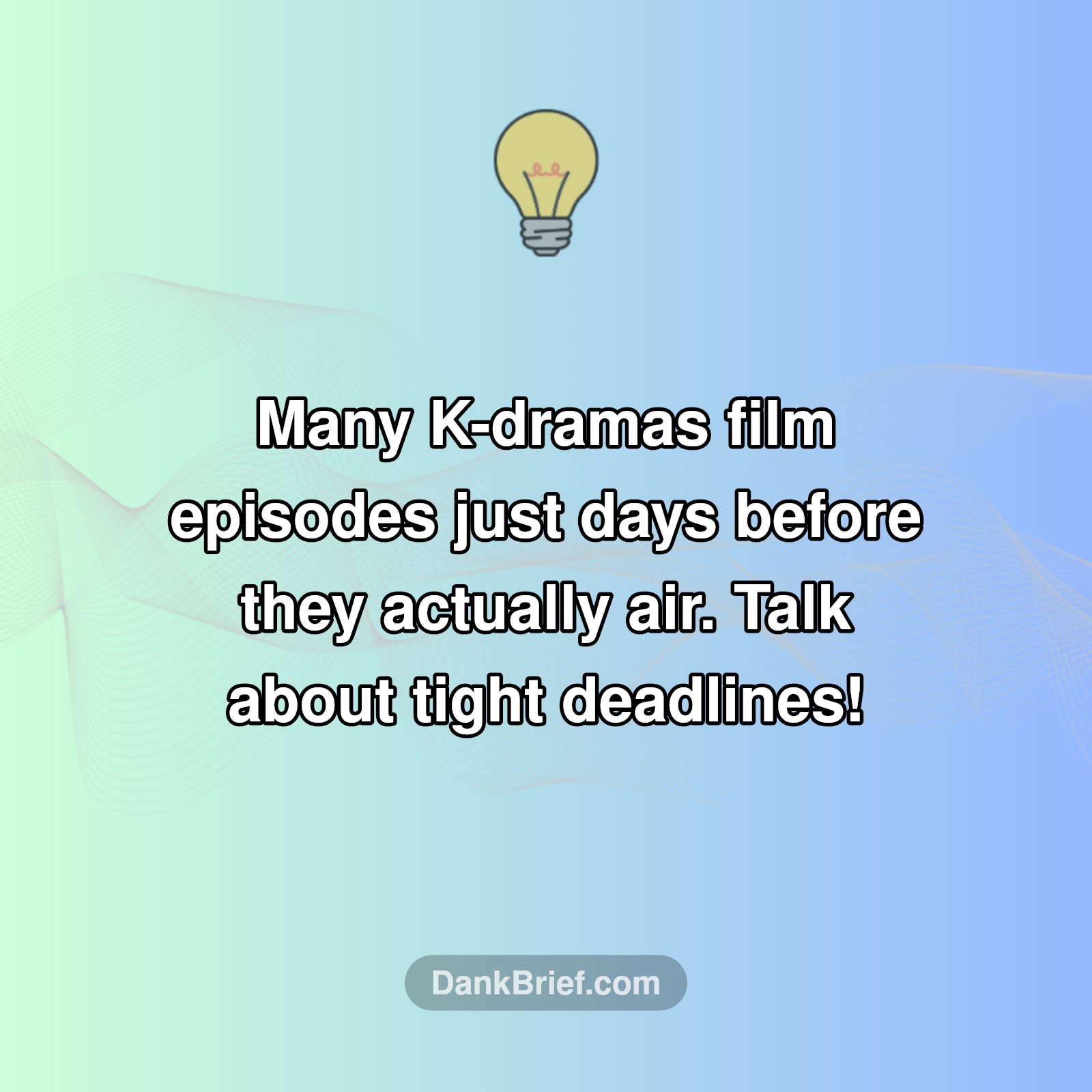 K-Drama Production Wild Fact!