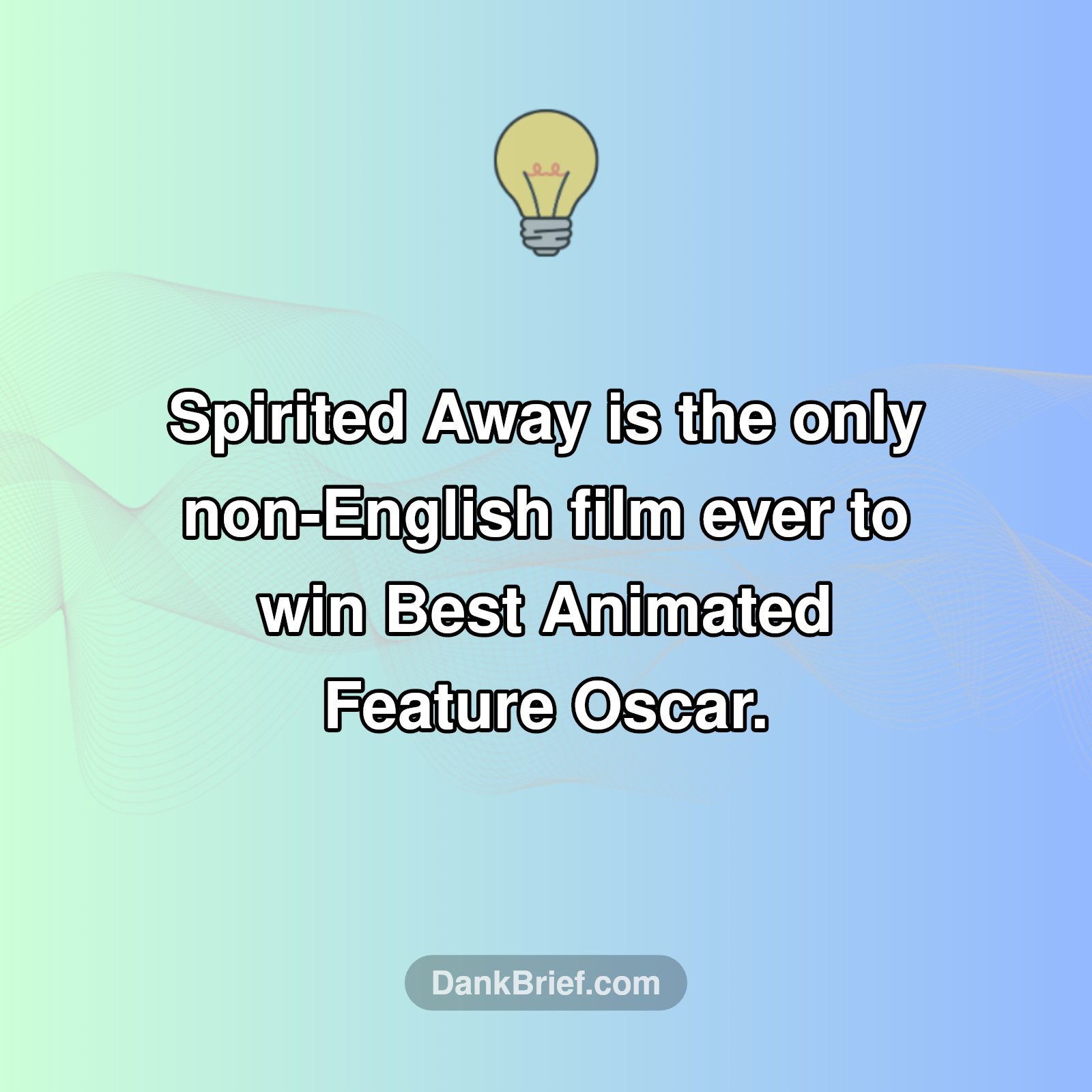 Only Non-English Animated Oscar Win?!
