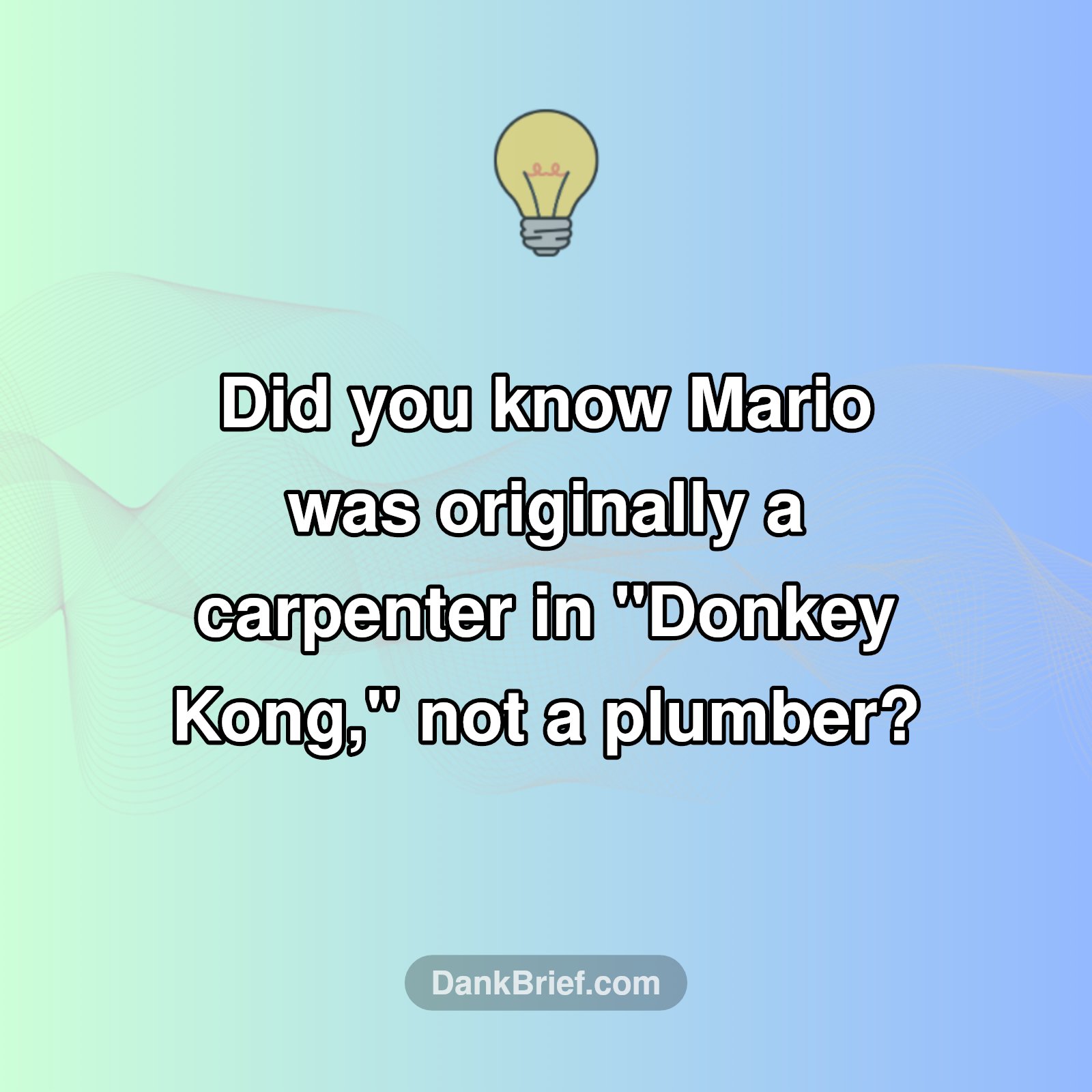 Mind Blown: Mario's OG Job!