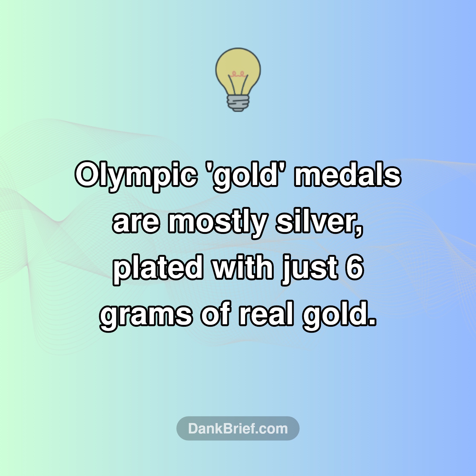Your 'Gold' Medal Isn't Pure Gold!