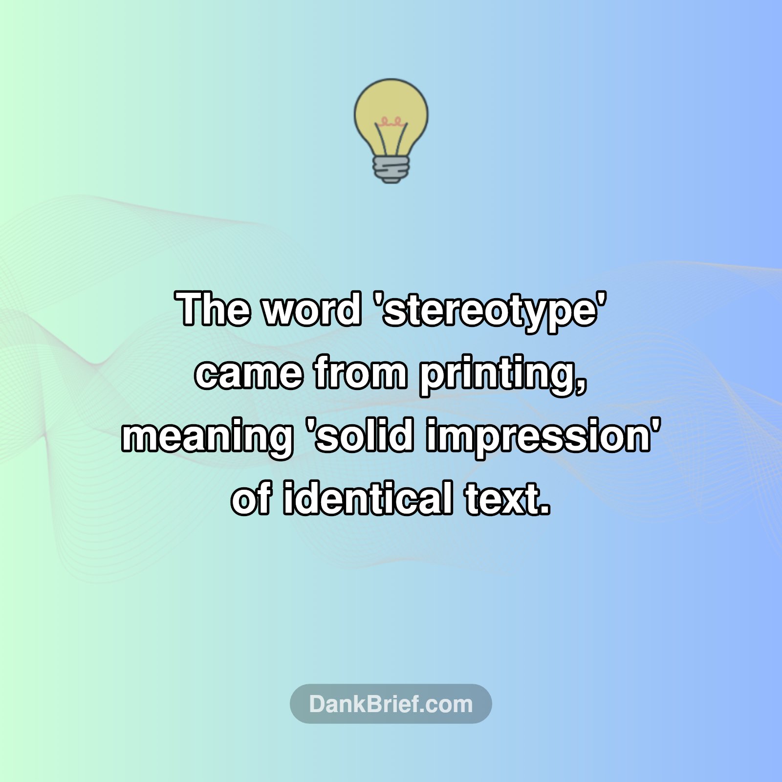 Printing Plates & Prejudices?