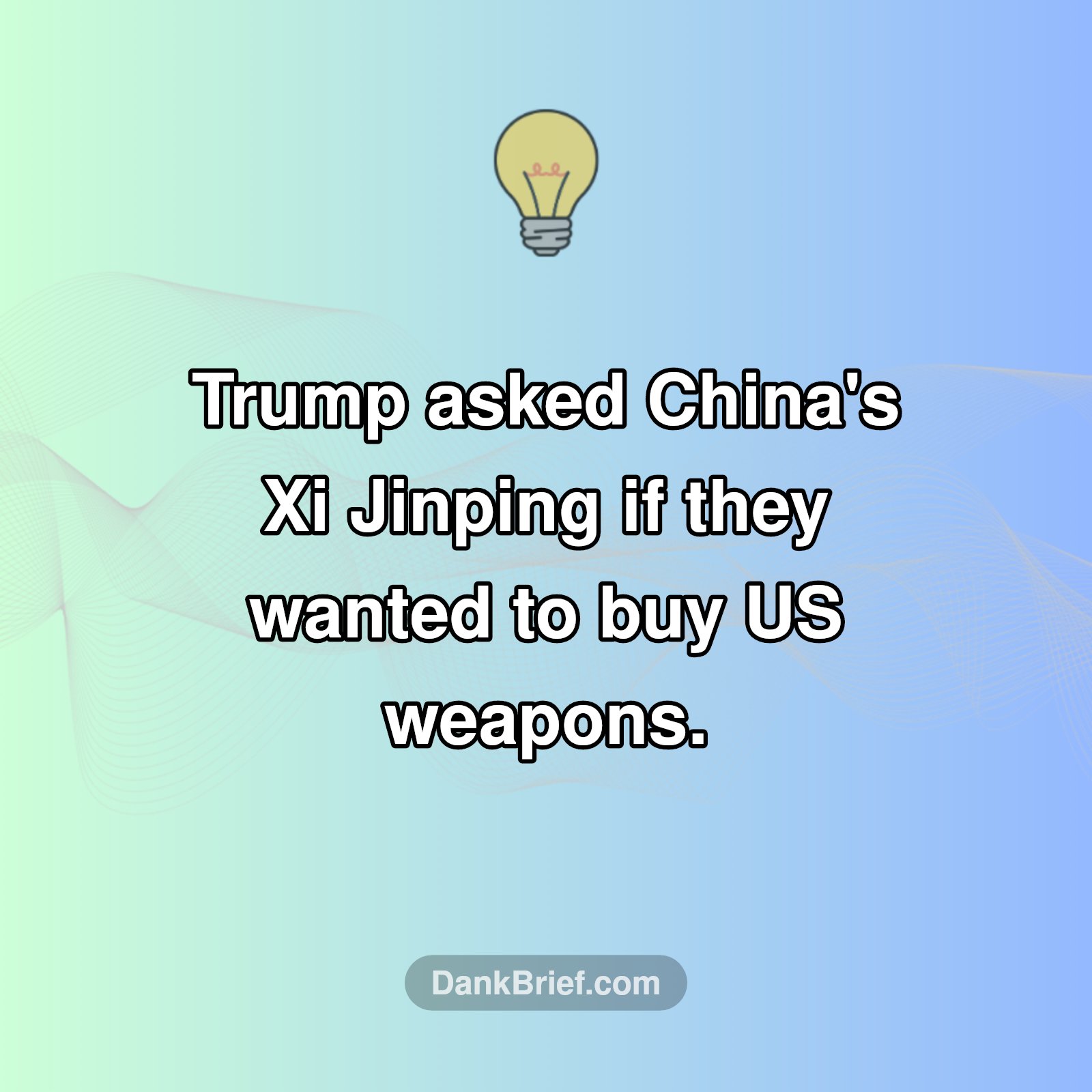 Trump's Unexpected Arms Offer
