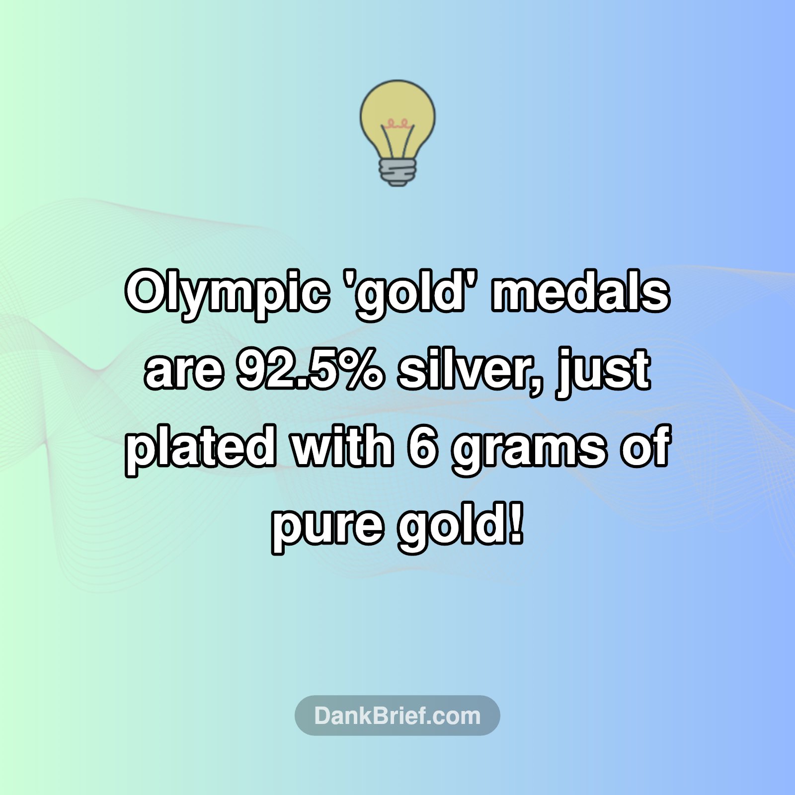 Your 'Gold' Medal Is Mostly Silver!