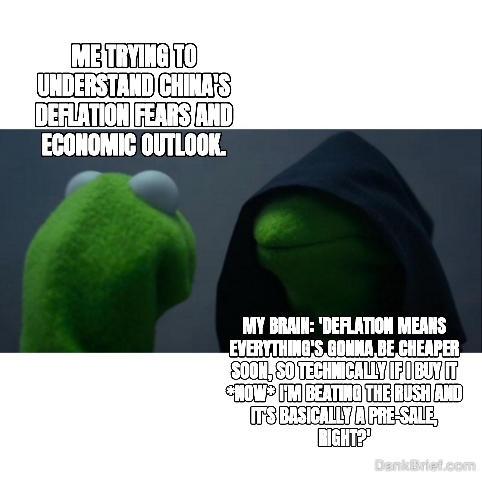 My brain cells trying to understand macroeconomics vs. my impulse purchases.