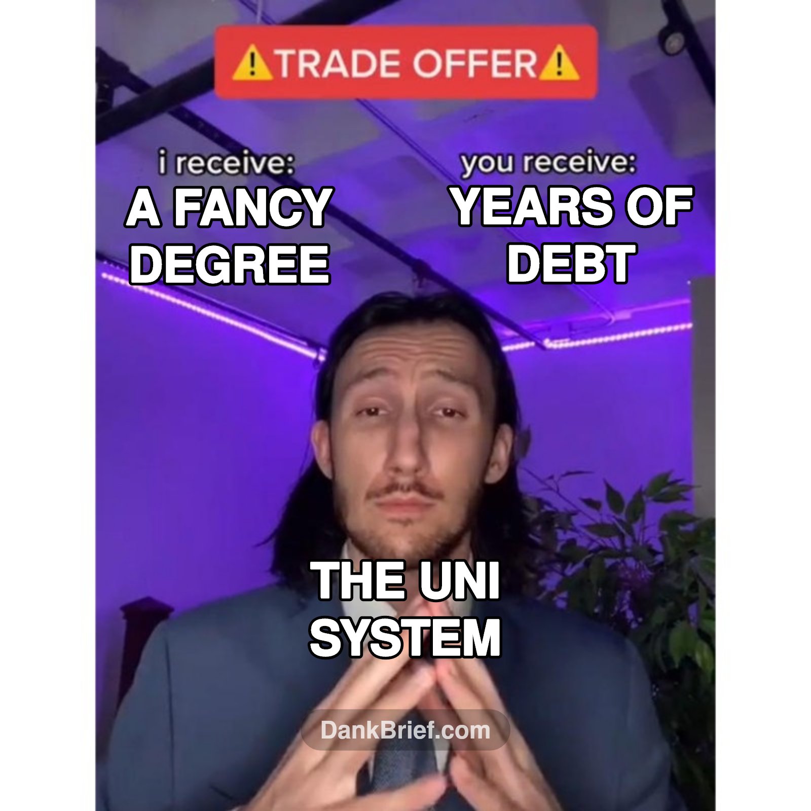 The real uni trade offer, no cap