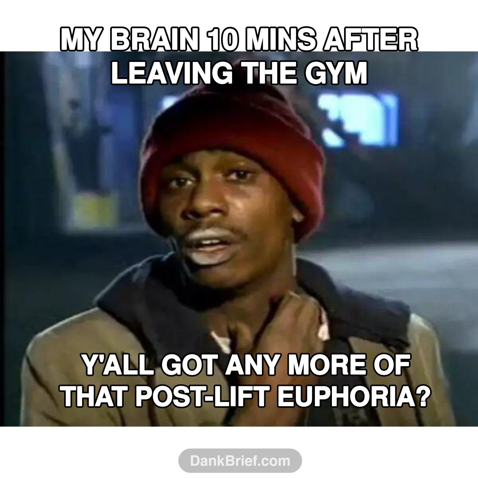 Me after crushing a workout fr