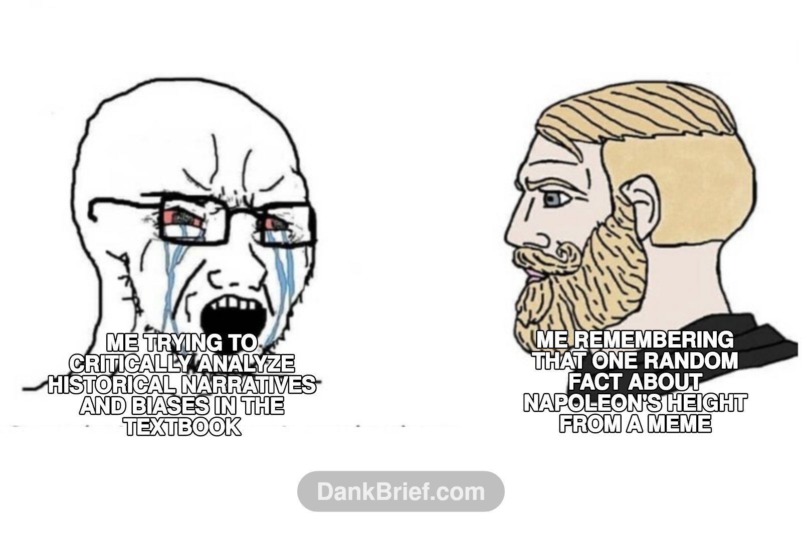 The duality of history brains