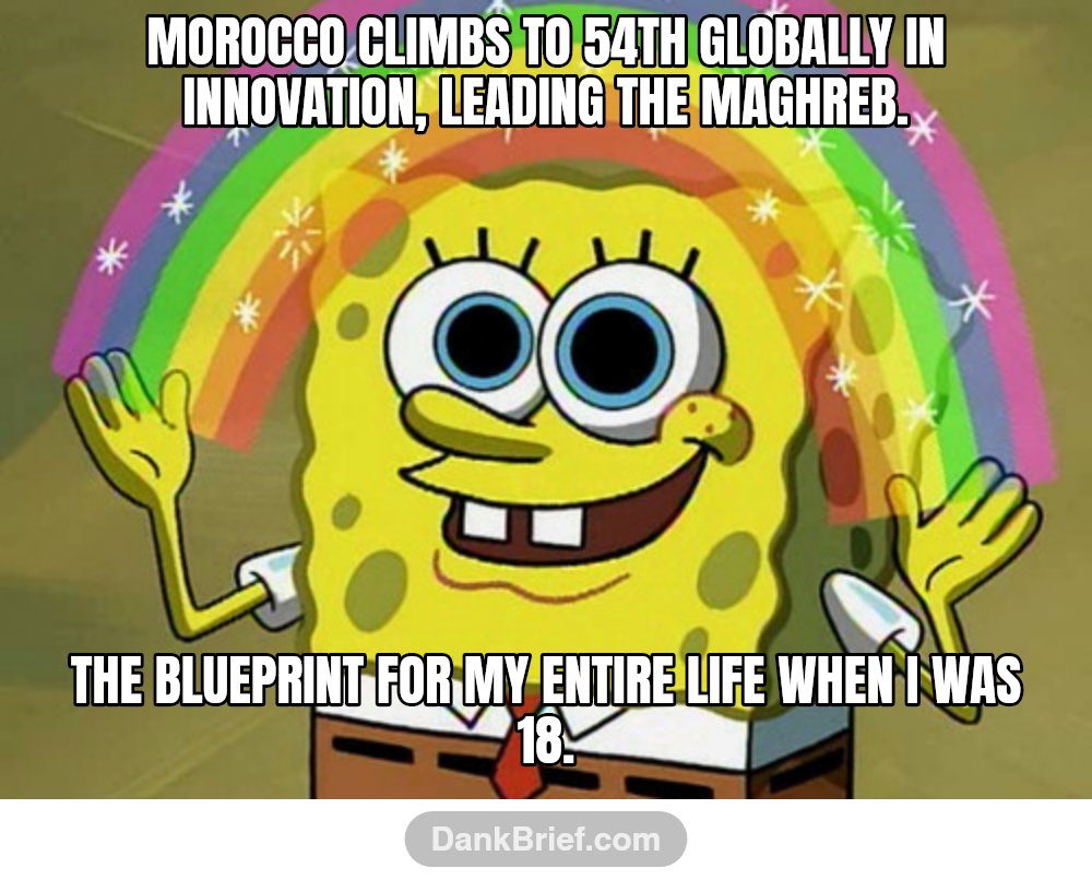 Morocco climbs to 54th globally in innovation, leading the Maghreb. / The blueprint for my entire life when I was 18.
