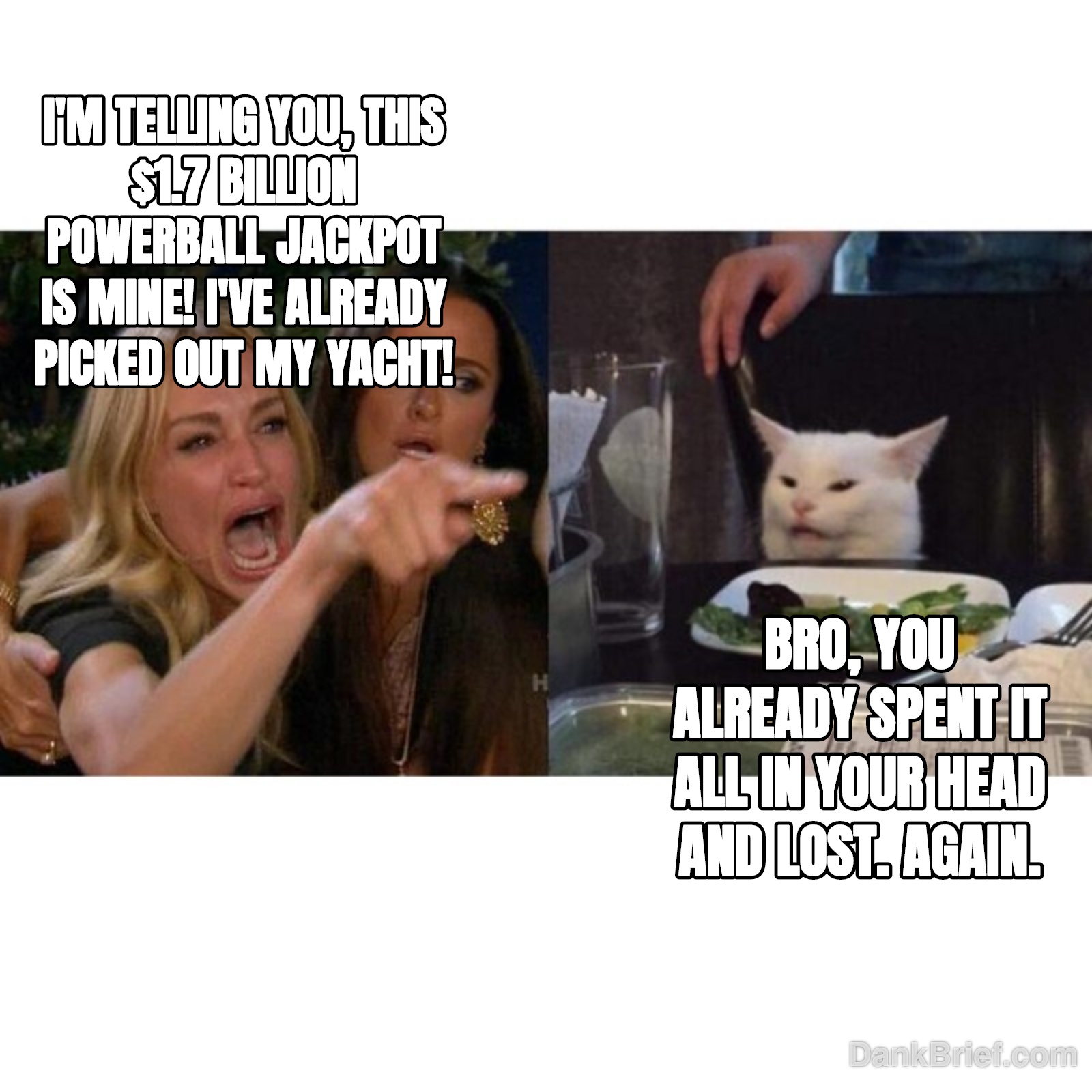 Me every time the Powerball hits stupid numbers