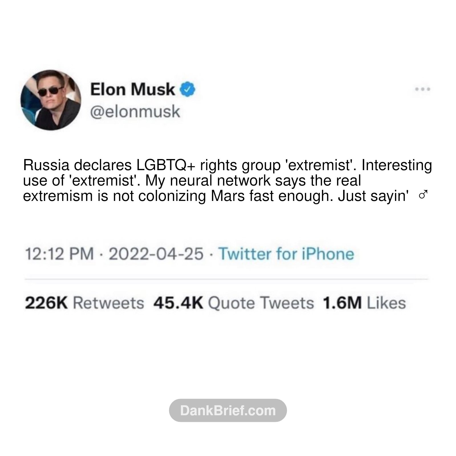 Elon Weighs In: Russia's Latest 'Extremist' Designation