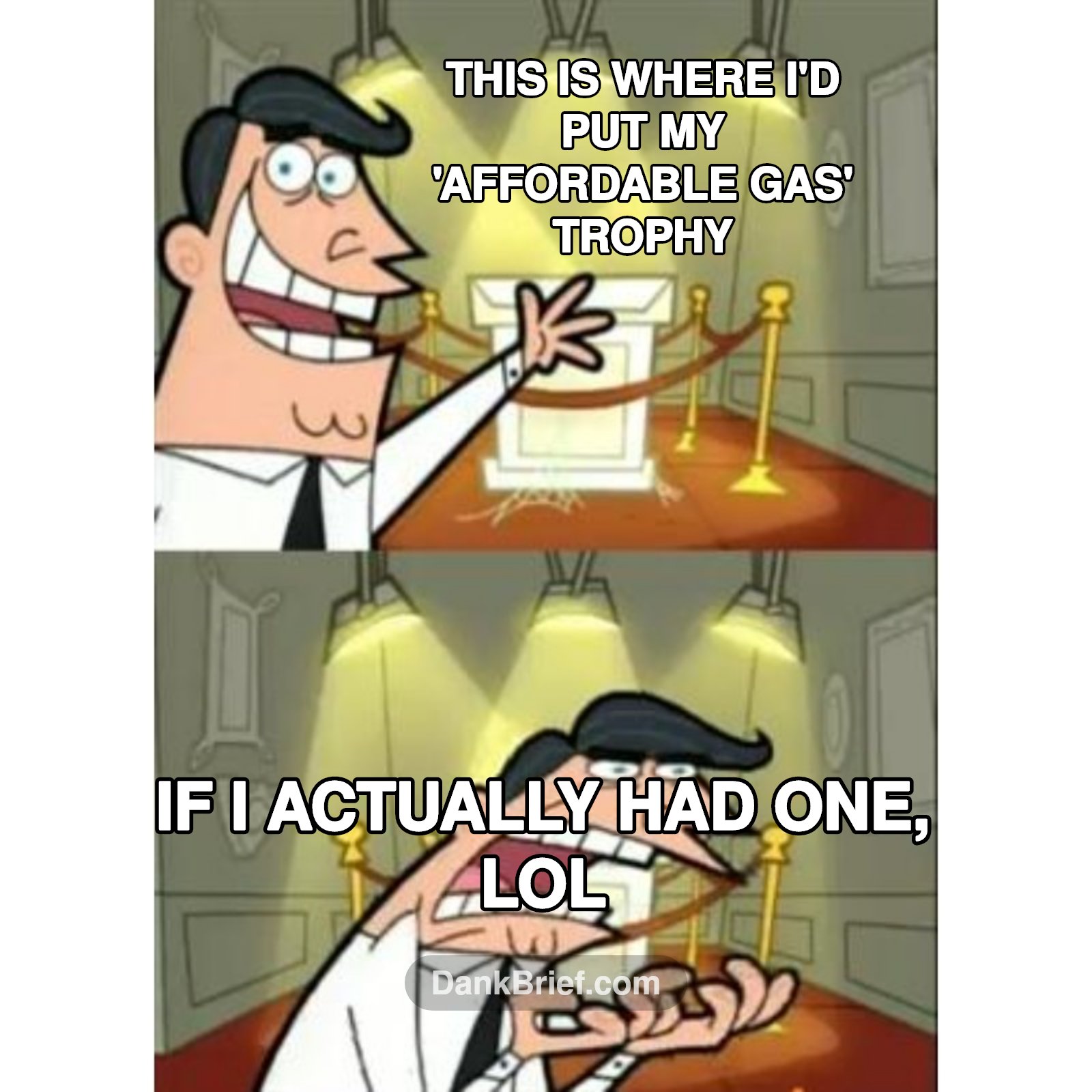 My bank account's current status, re: gas prices ⛽