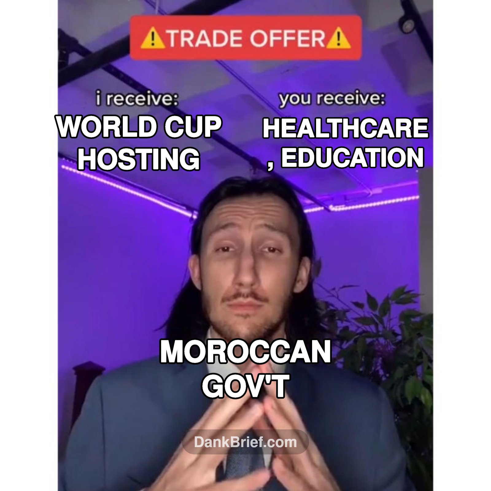 Moroccan Gov't priorities, explained.