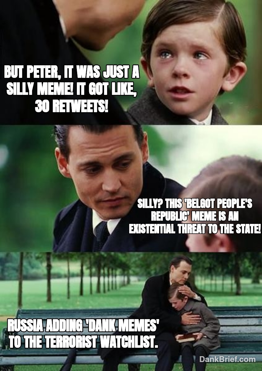 When your meme game is too strong for the state.