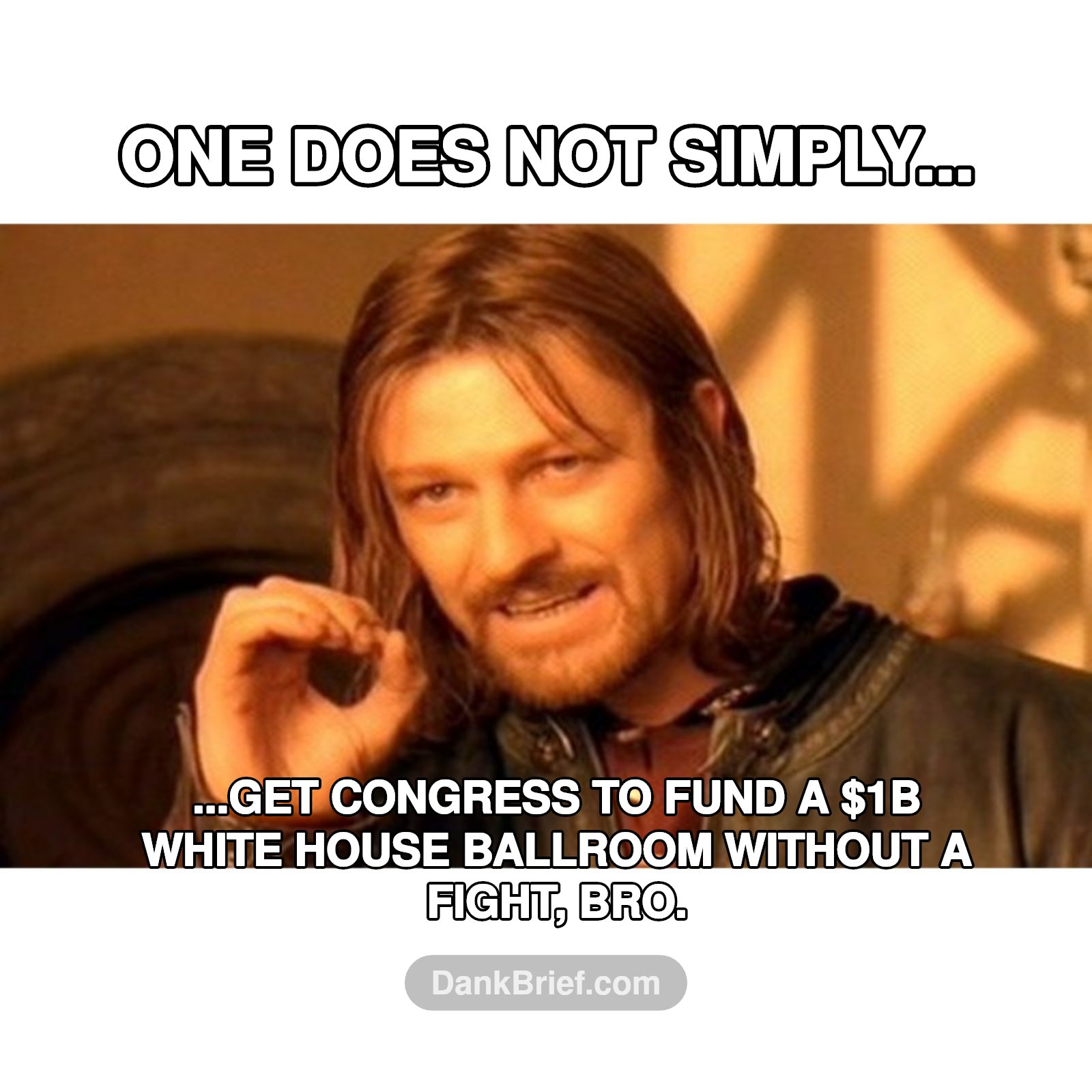 When you try to sneak a ballroom into the budget like it's NBD