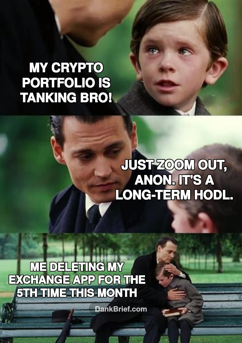 Me after checking my crypto portfolio for 0.2 seconds