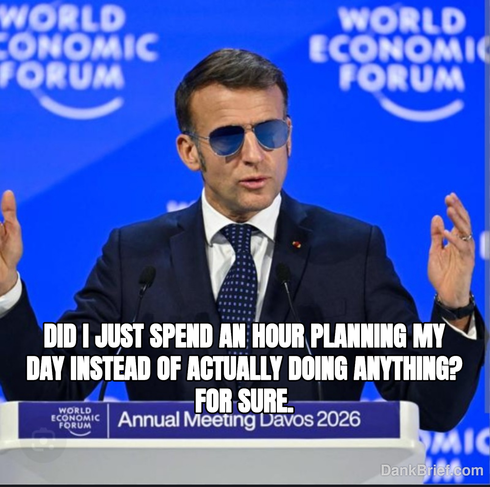 Peak productivity, bro