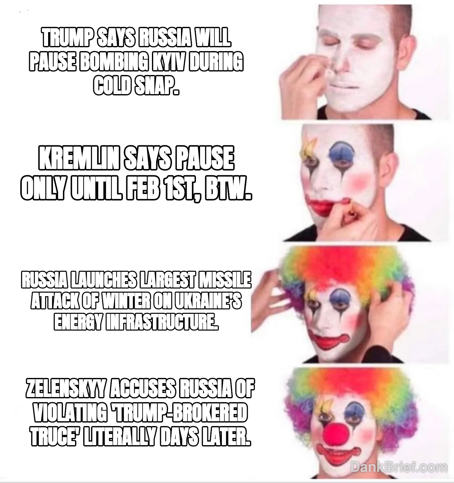 When you try to believe in 'peace talks' but it's Russia.